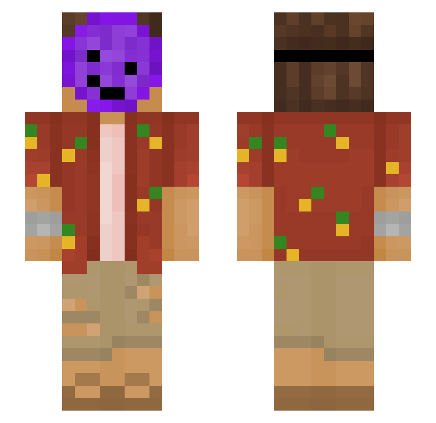 _qntm Minecraft skin, front and back view