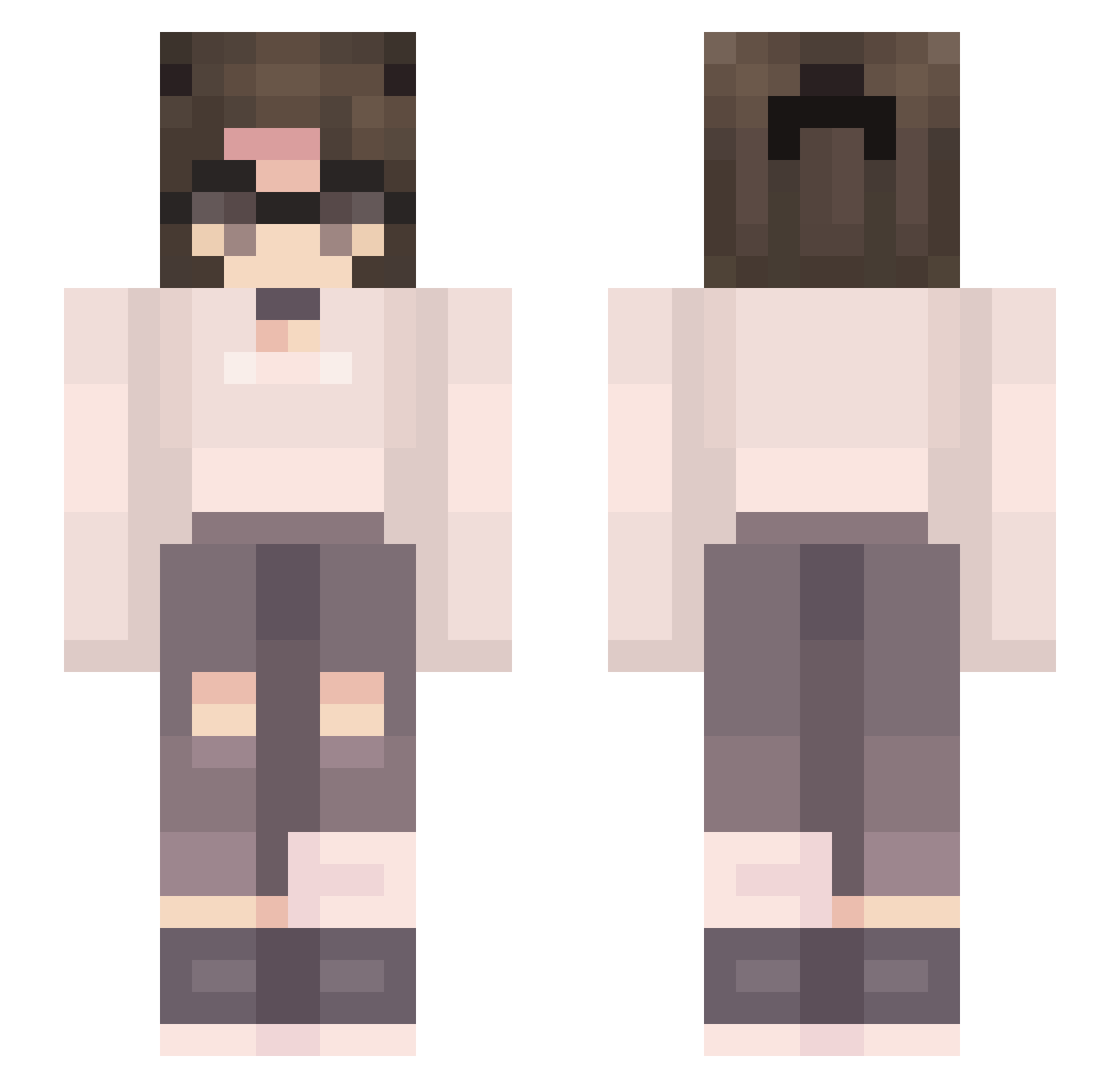 Towrnado Minecraft skin, front and back view