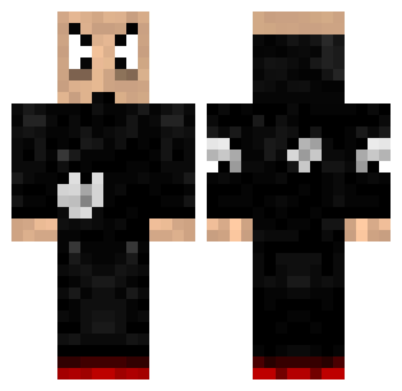 Gagamulch_King69 Minecraft skin, front and back view