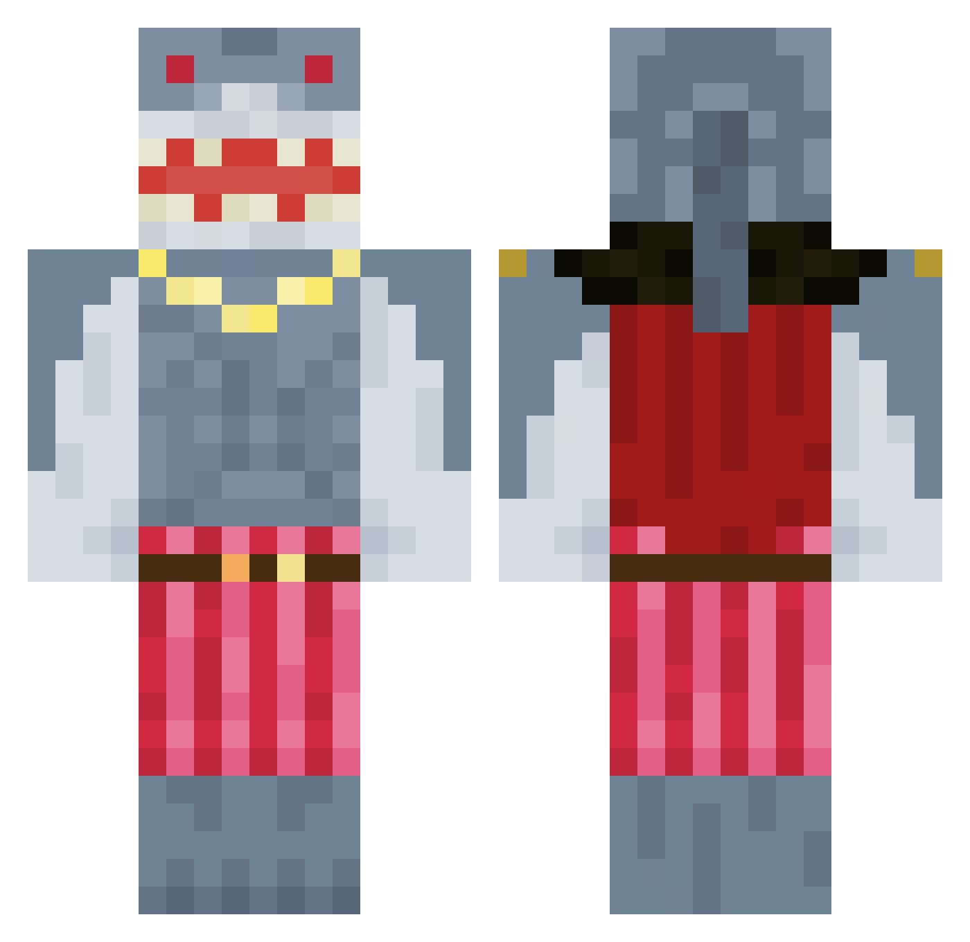 AOC_S1MP Minecraft skin, front and back view