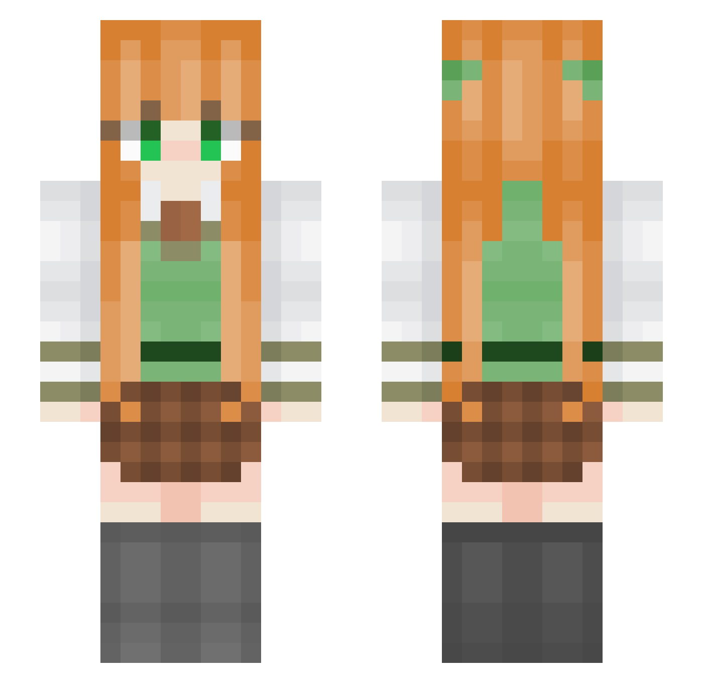 Stalker365 Minecraft skin, front and back view