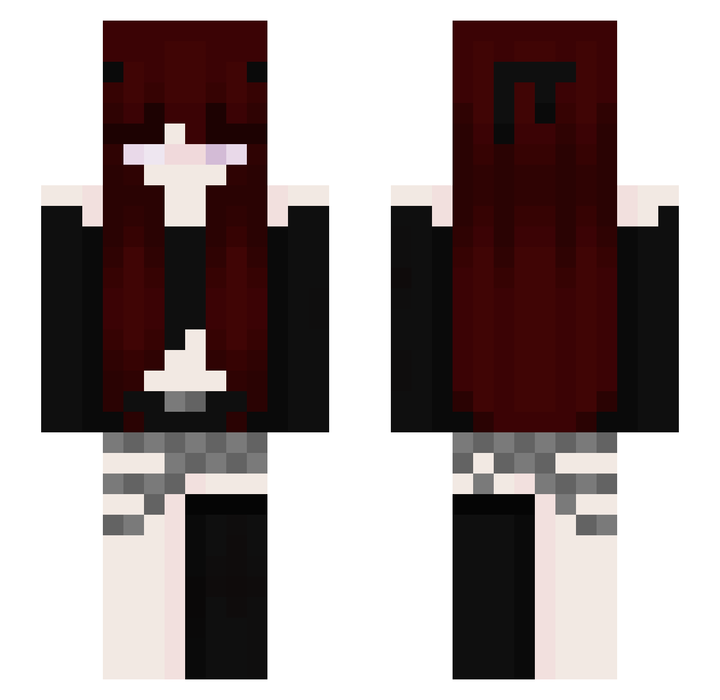 ShadowHays Minecraft skin, front and back view