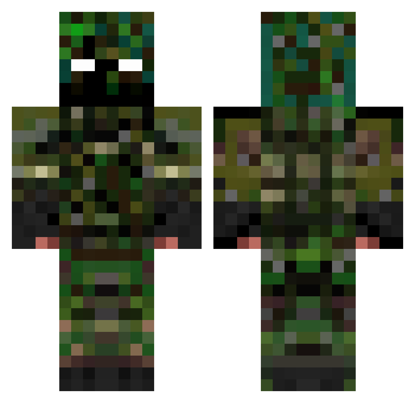 BurritoBlok Minecraft skin, front and back view