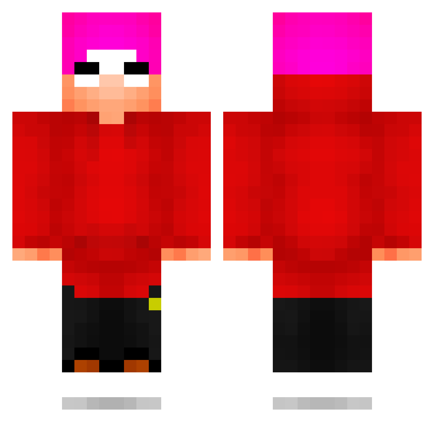 blanklife Minecraft skin, front and back view