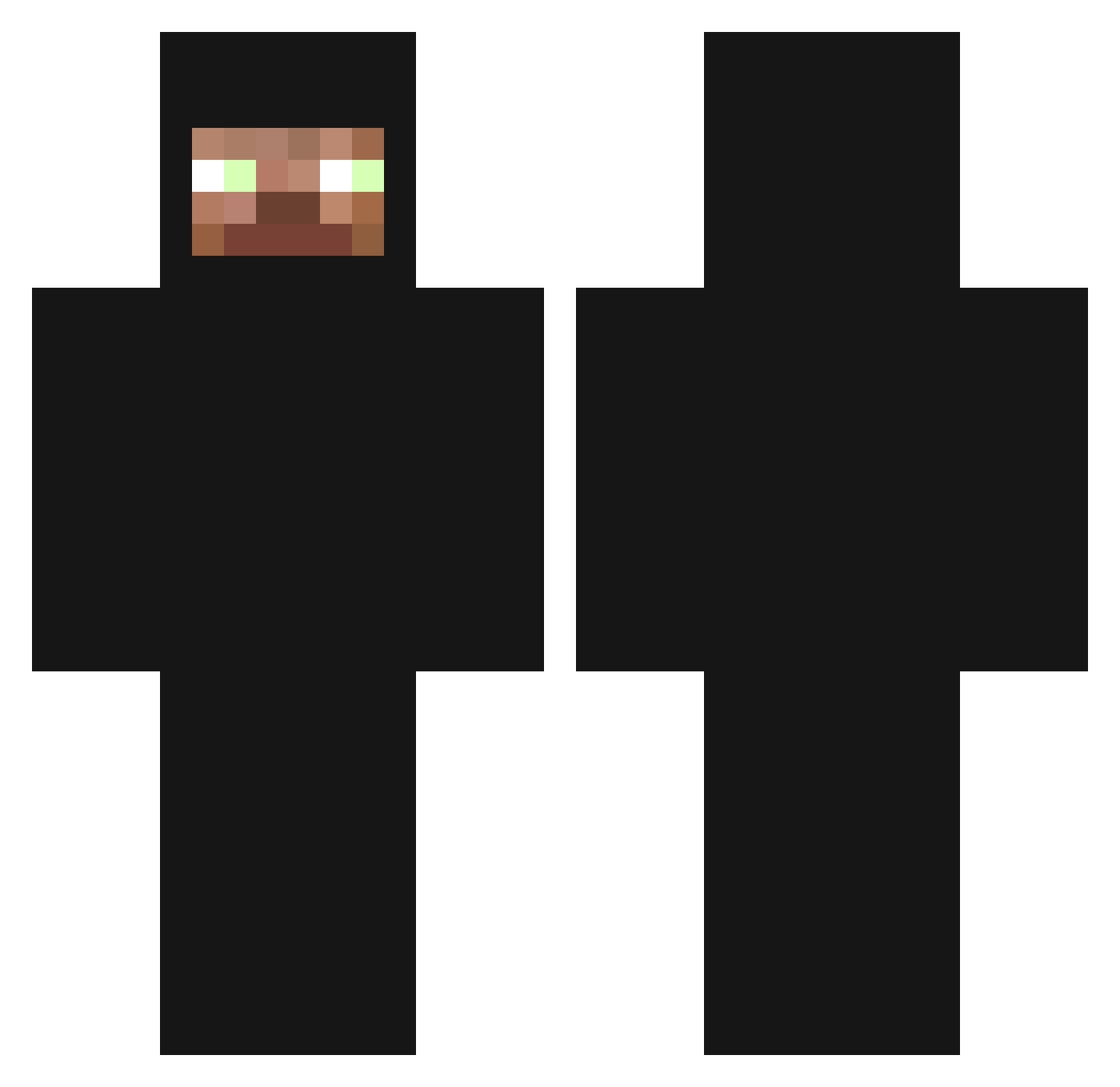 Sieger Minecraft skin, front and back view