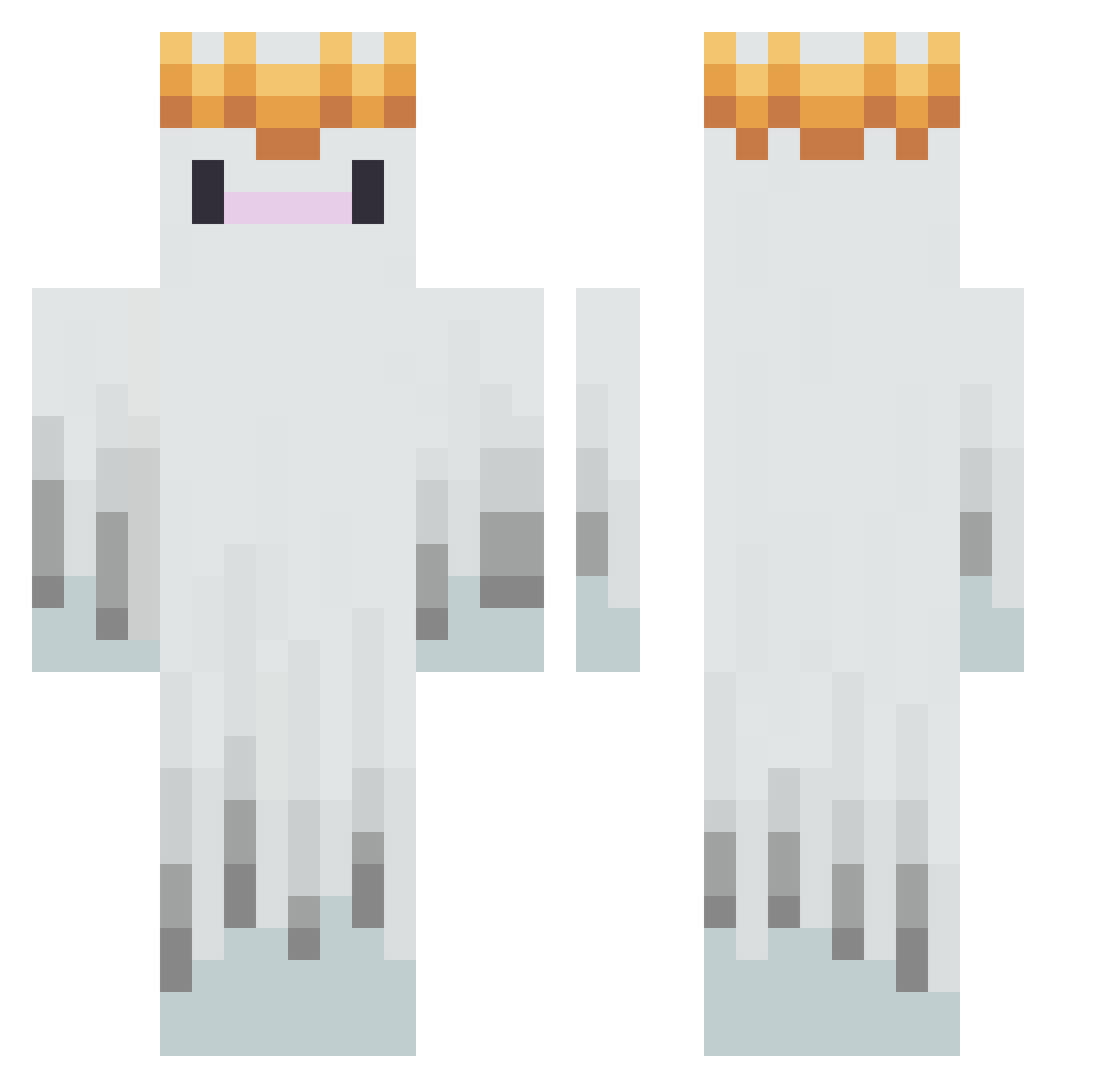 Toast3d_0 Minecraft skin, front and back view