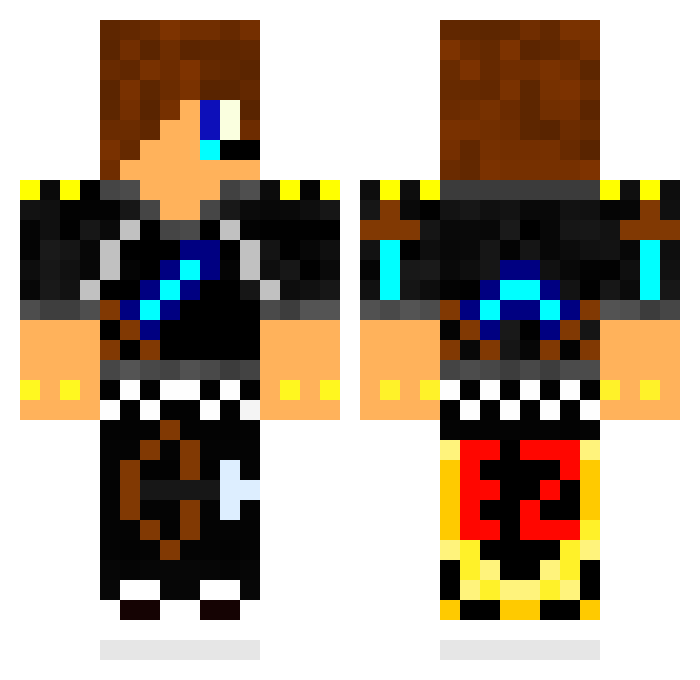 OubliemoiYT Minecraft skin, front and back view
