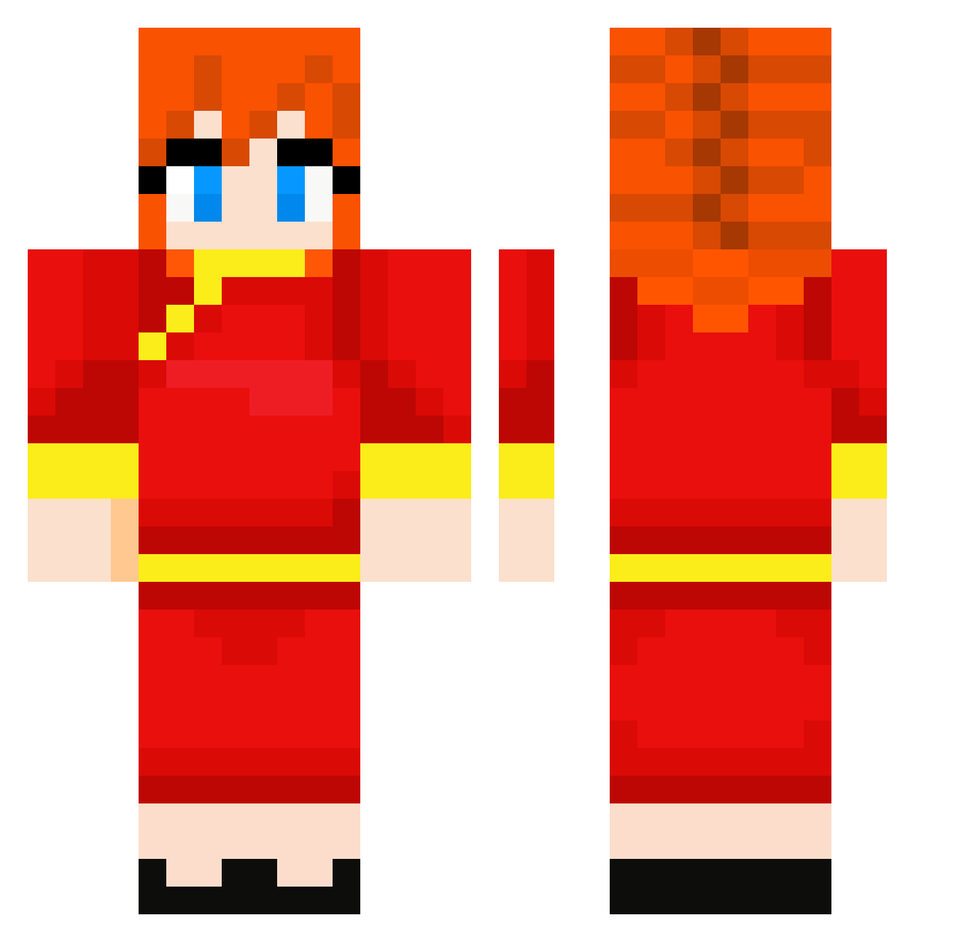 GeeseButHuge Minecraft skin, front and back view