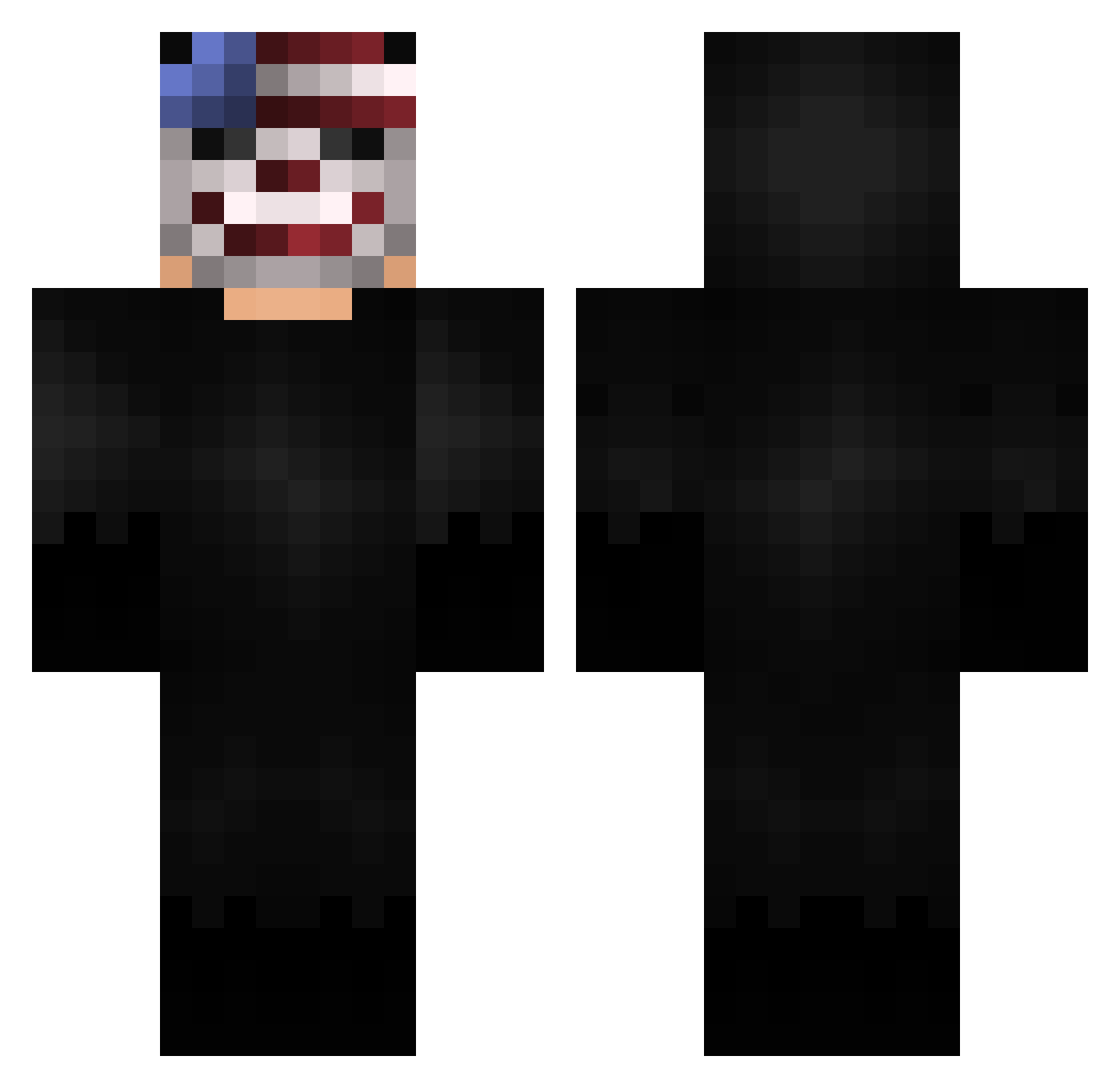 Kajvik Minecraft skin, front and back view