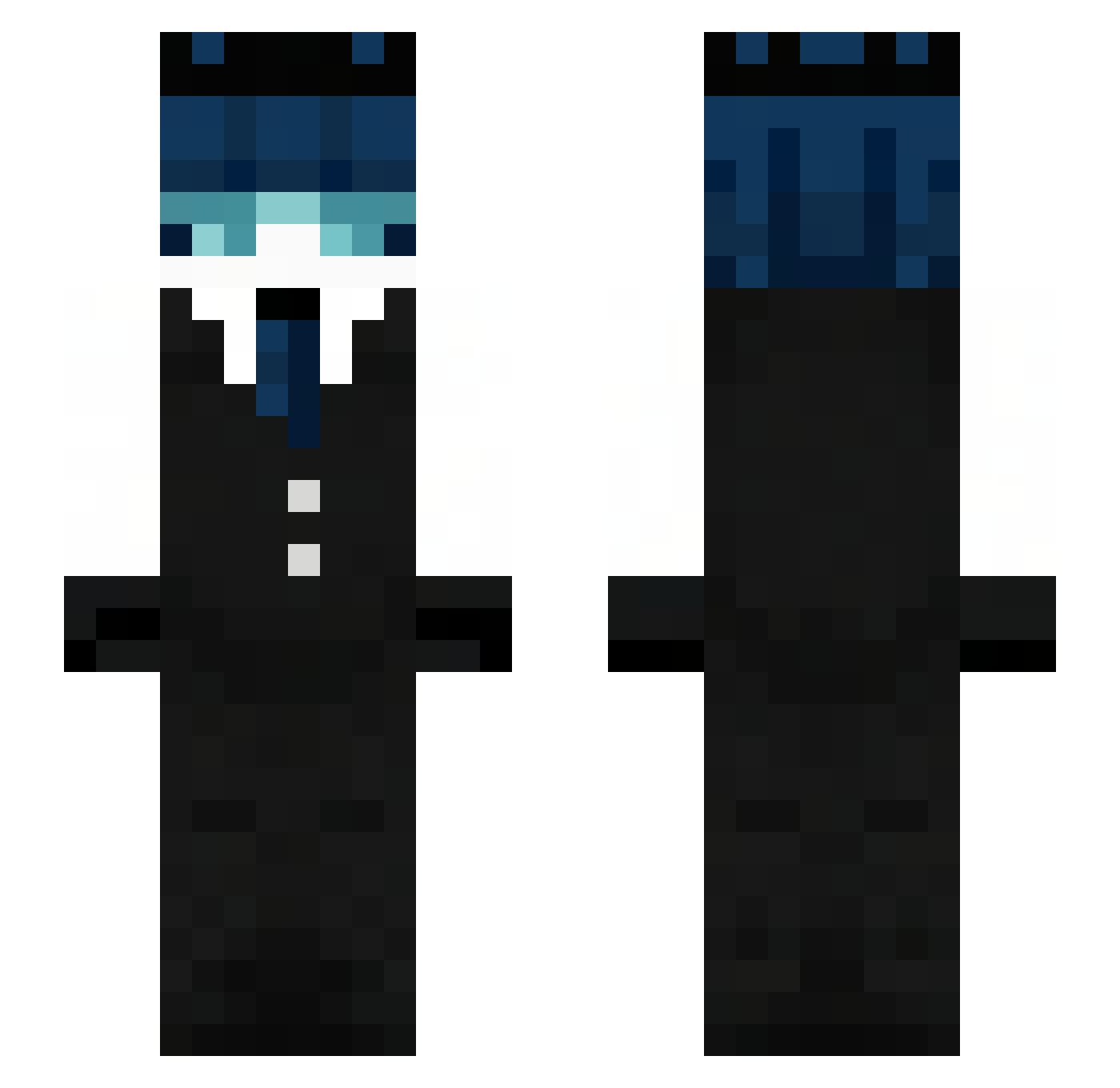 Rx5 Minecraft skin, front and back view