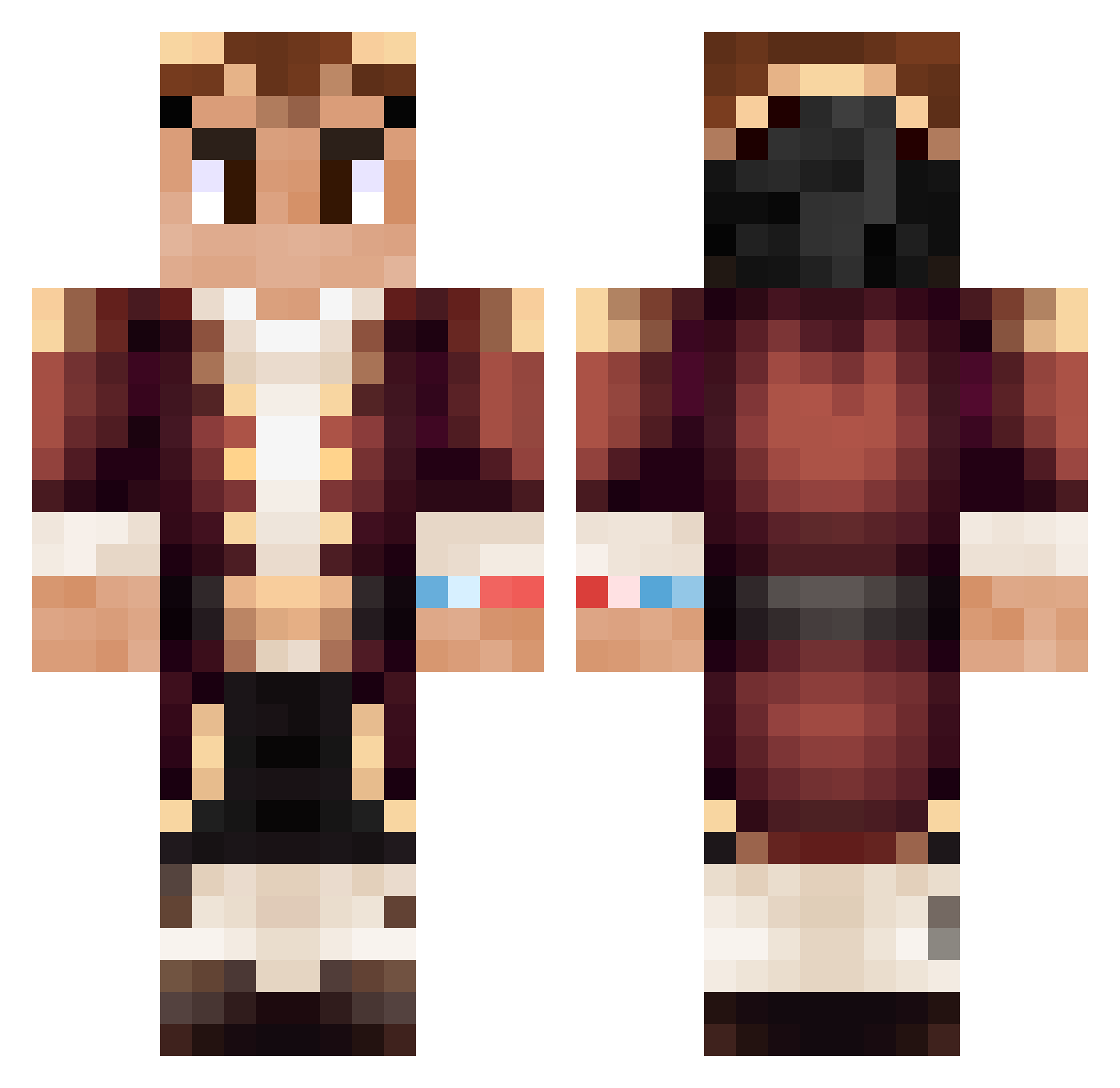 SKaii_509 Minecraft skin, front and back view