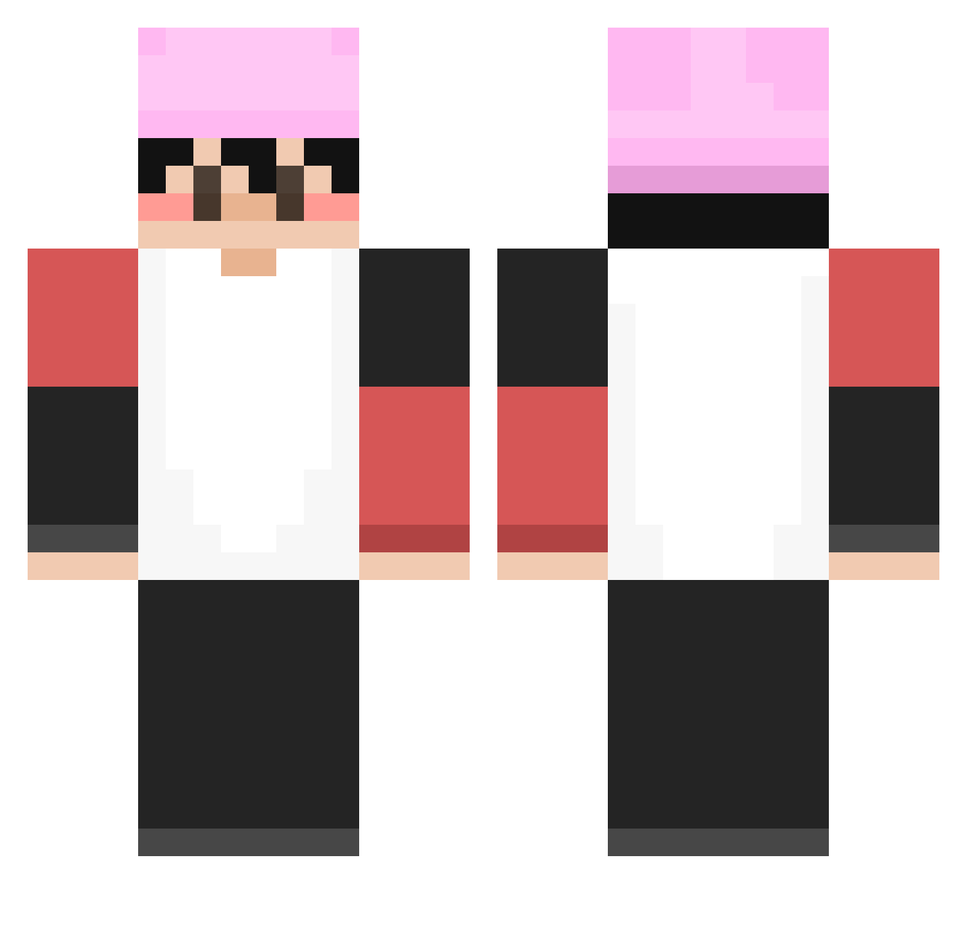 bladeagain Minecraft skin, front and back view