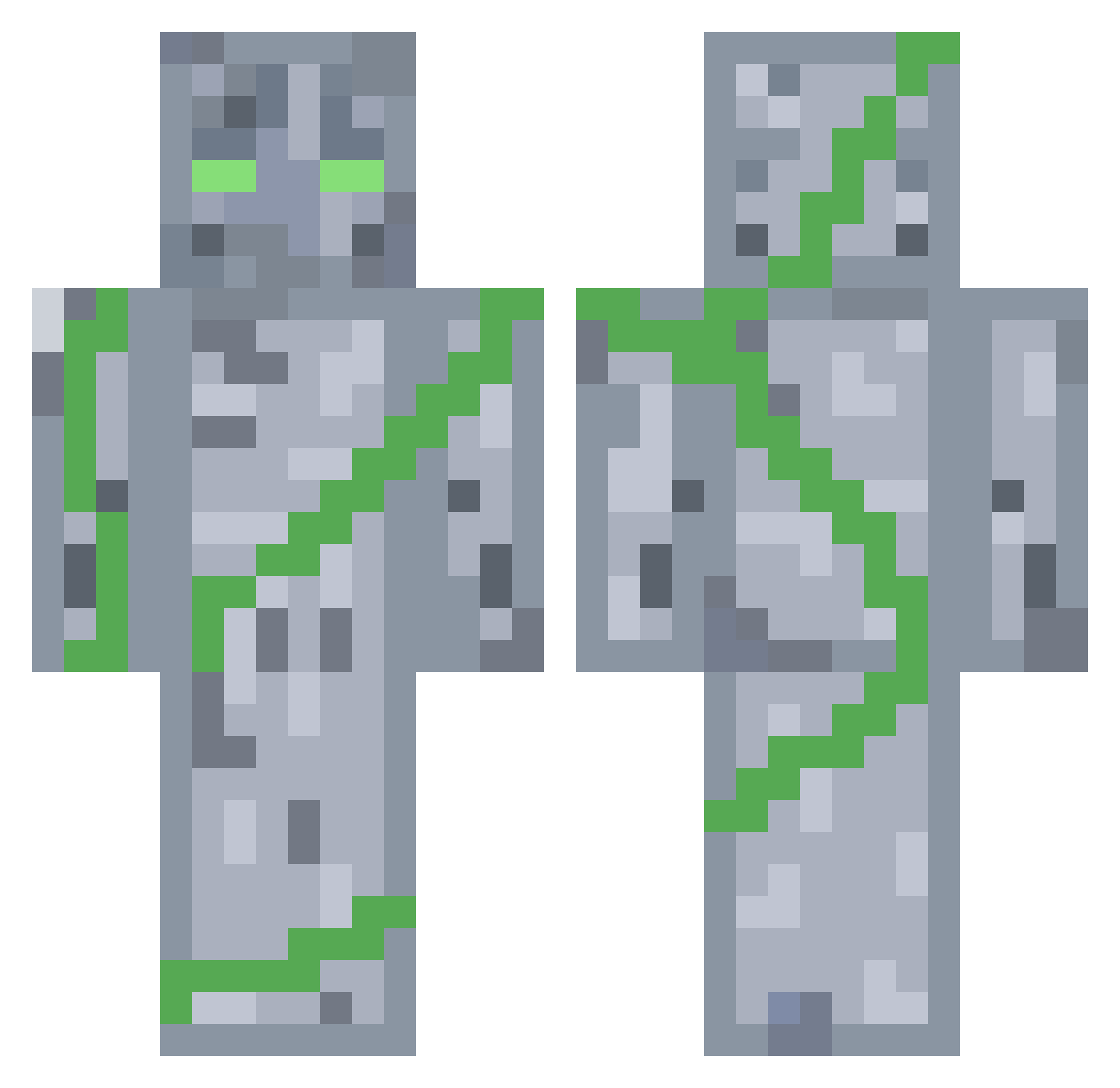 Suluchi Minecraft skin, front and back view