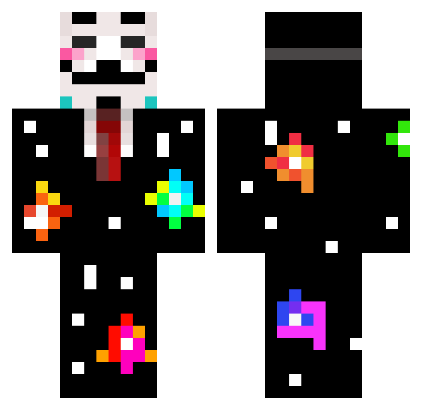 DerTschusch Minecraft skin, front and back view