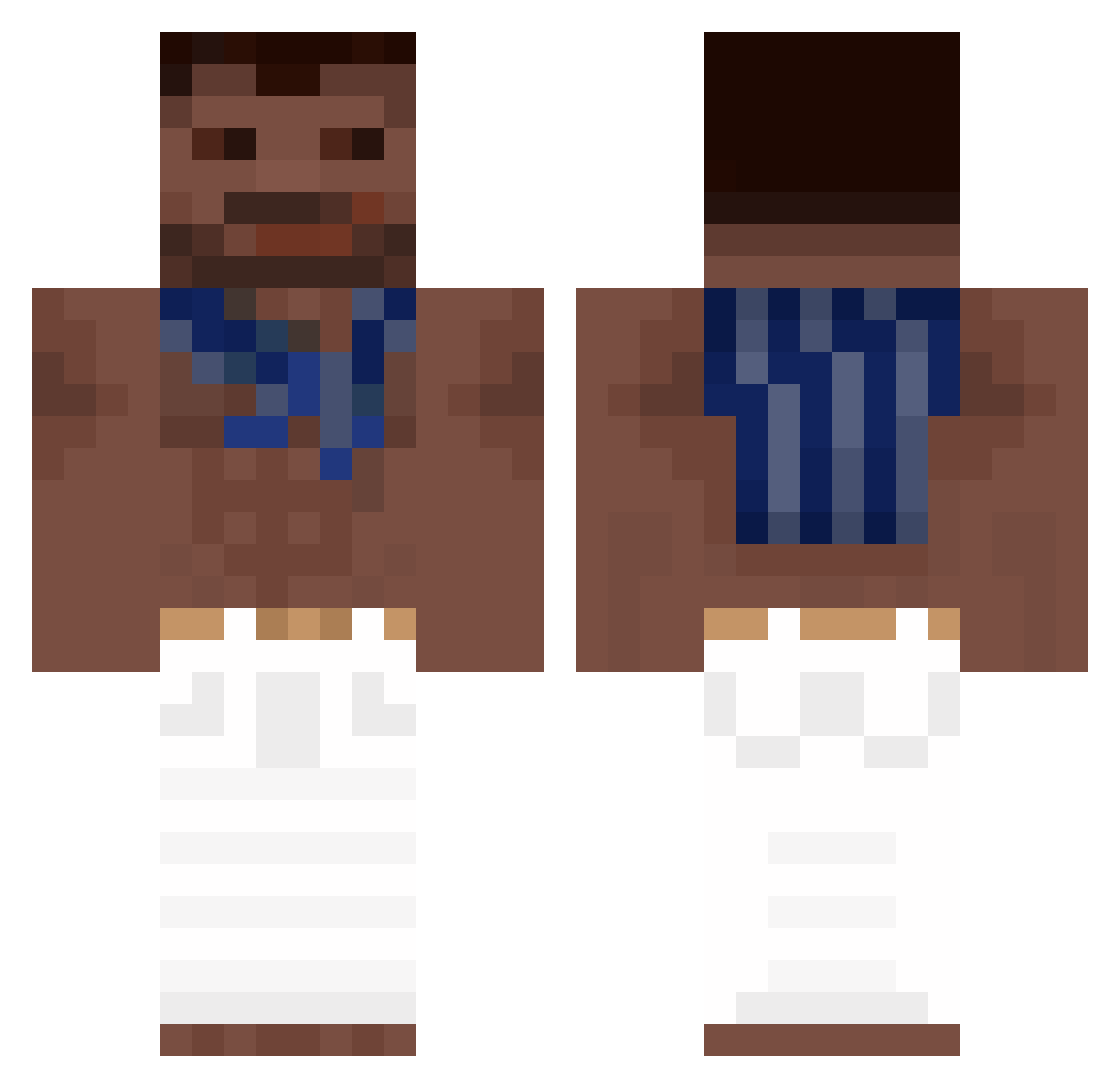 JohnMichaelsonC Minecraft skin, front and back view