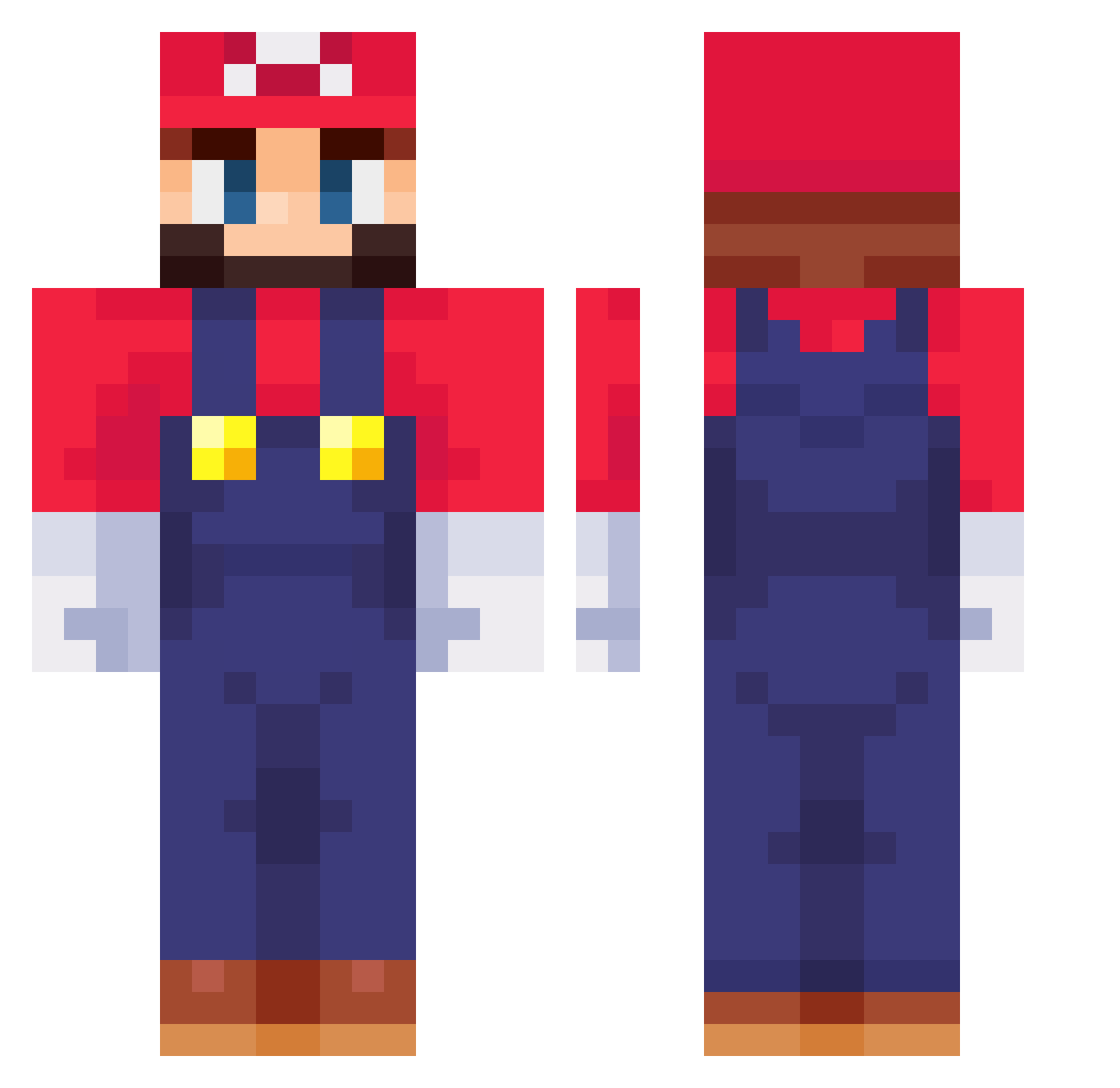 Spezienjoyer69 Minecraft skin, front and back view