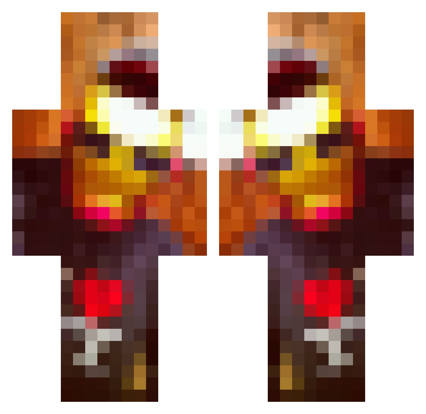Vxperrr Minecraft skin, front and back view
