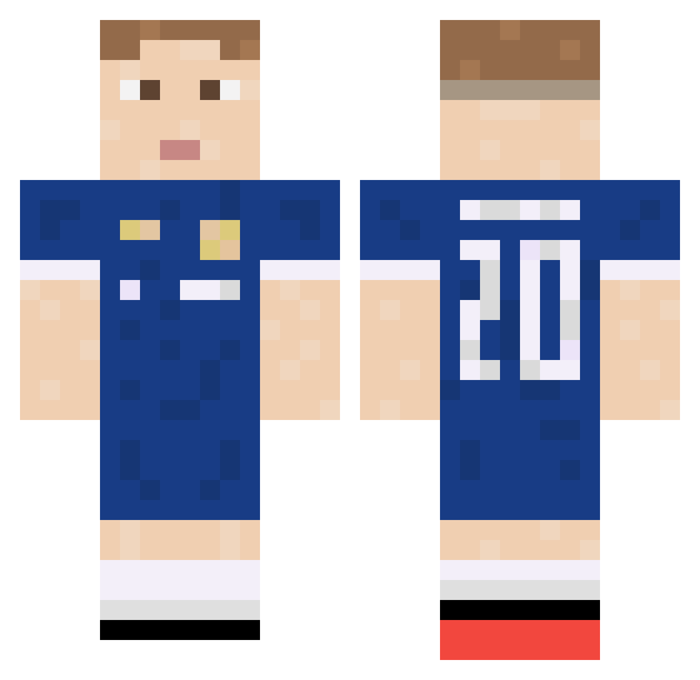 Azk_27 Minecraft skin, front and back view