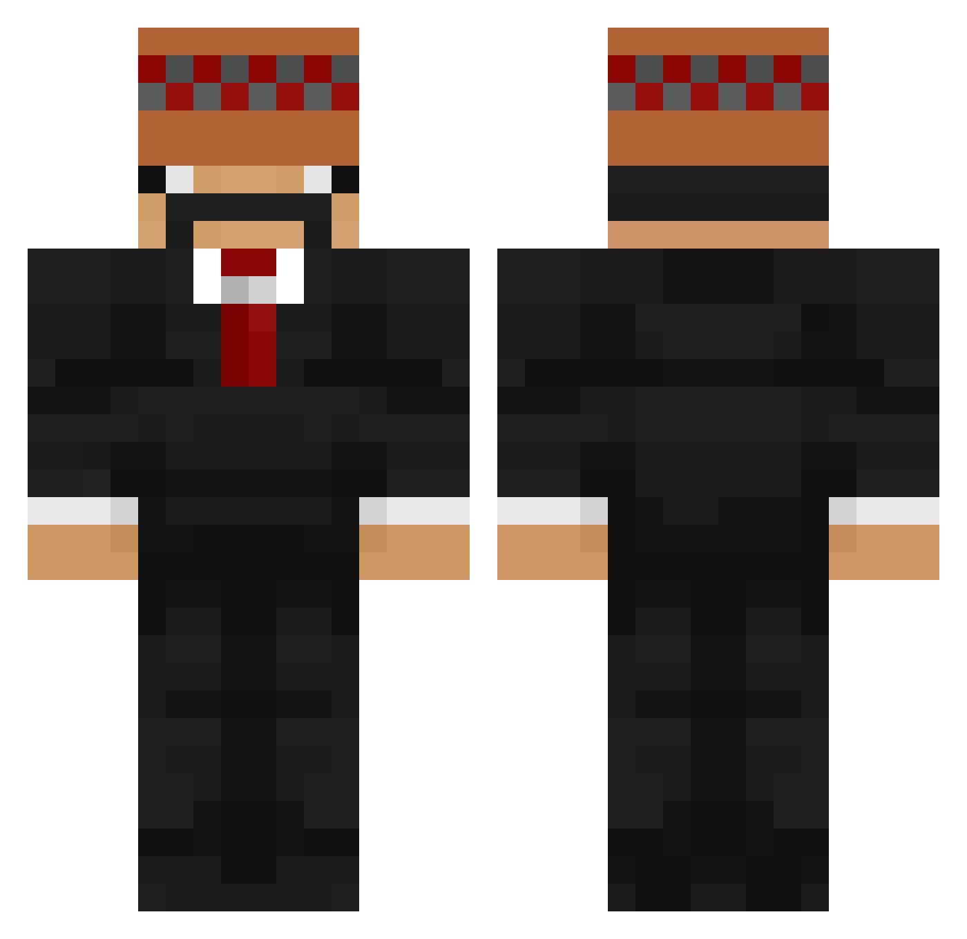 RodL0w Minecraft skin, front and back view
