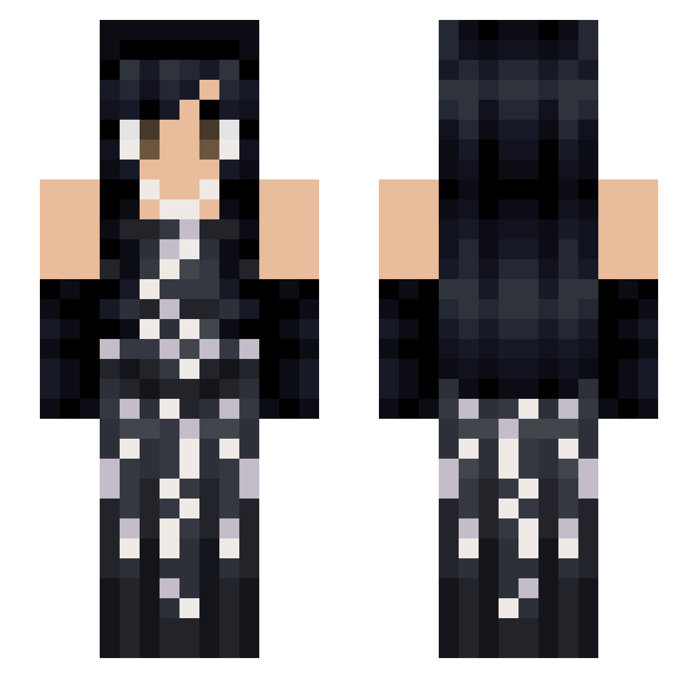 RoseHasAChance Minecraft skin, front and back view