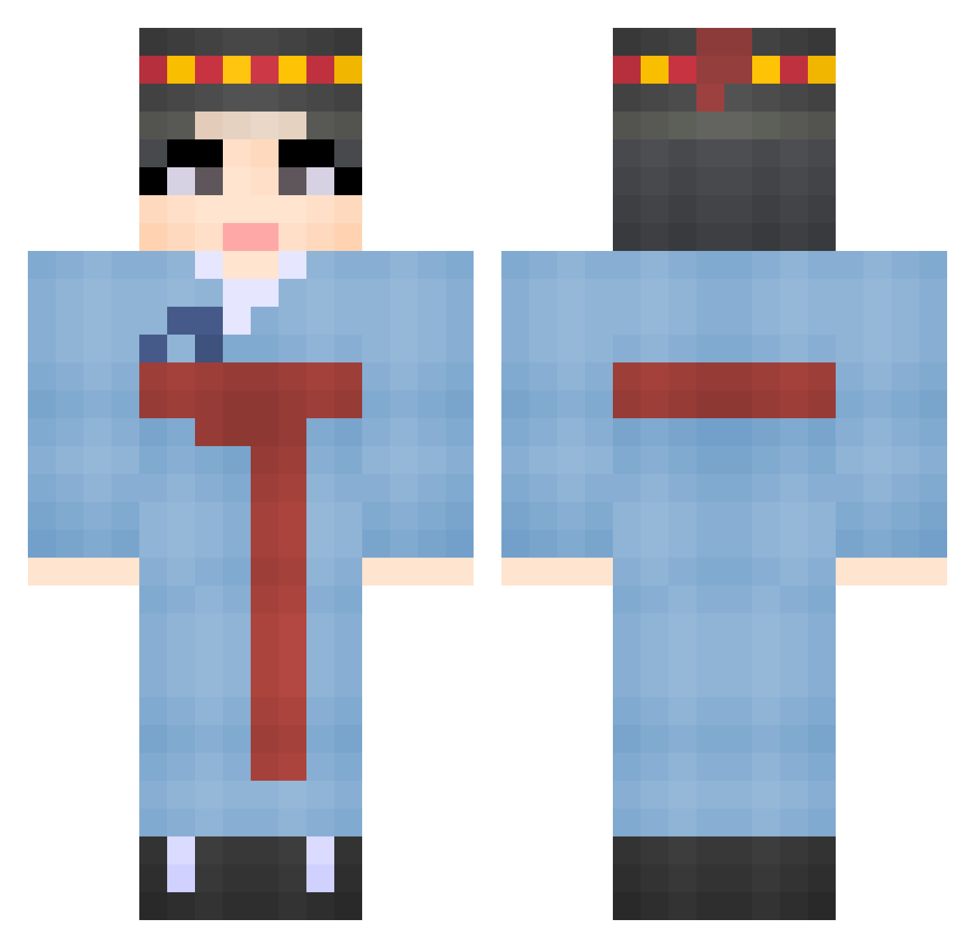TERRY_KIM_ Minecraft skin, front and back view