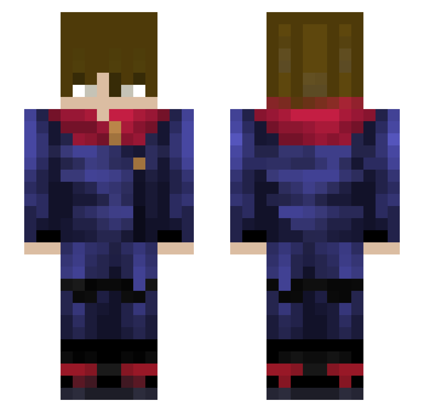 jhosmel30 Minecraft skin, front and back view