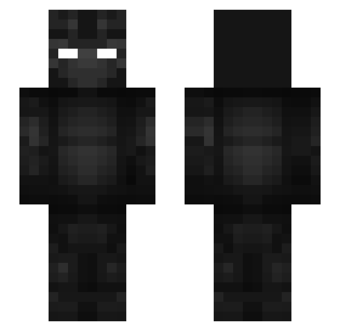 smplx Minecraft skin, front and back view