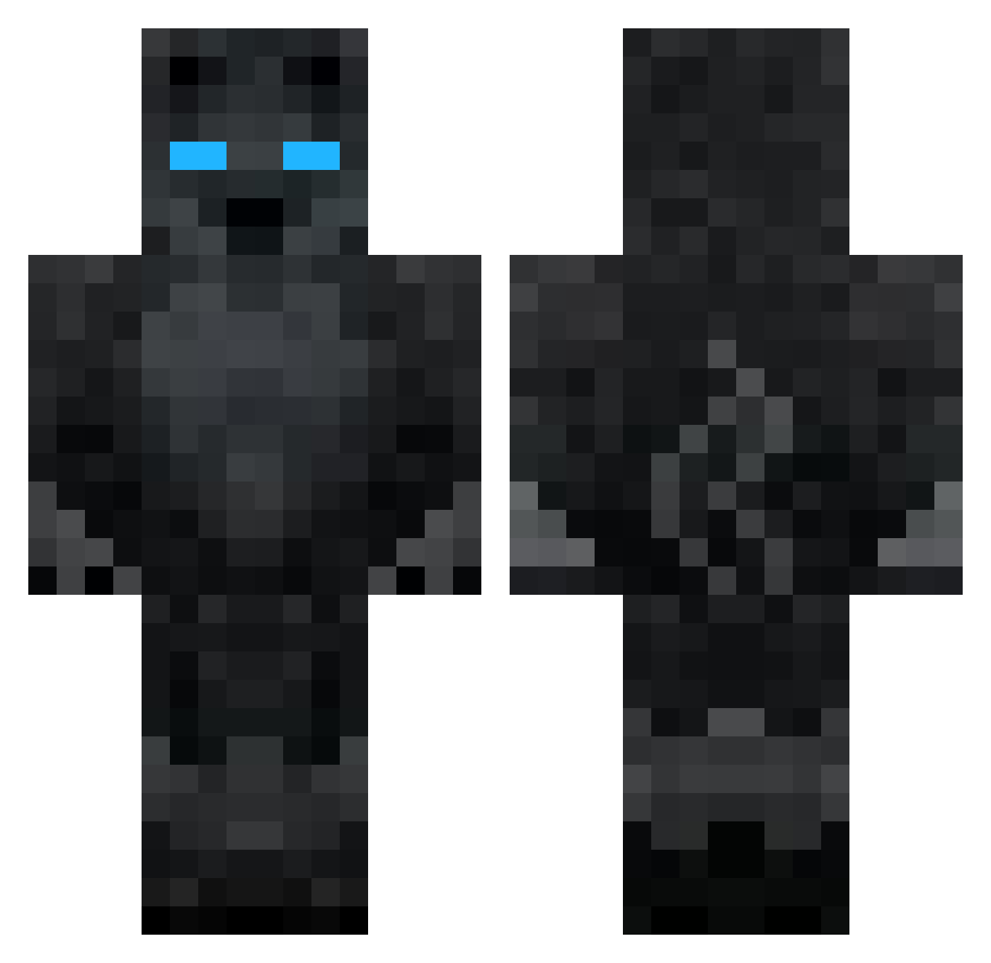 derxanopropio Minecraft skin, front and back view