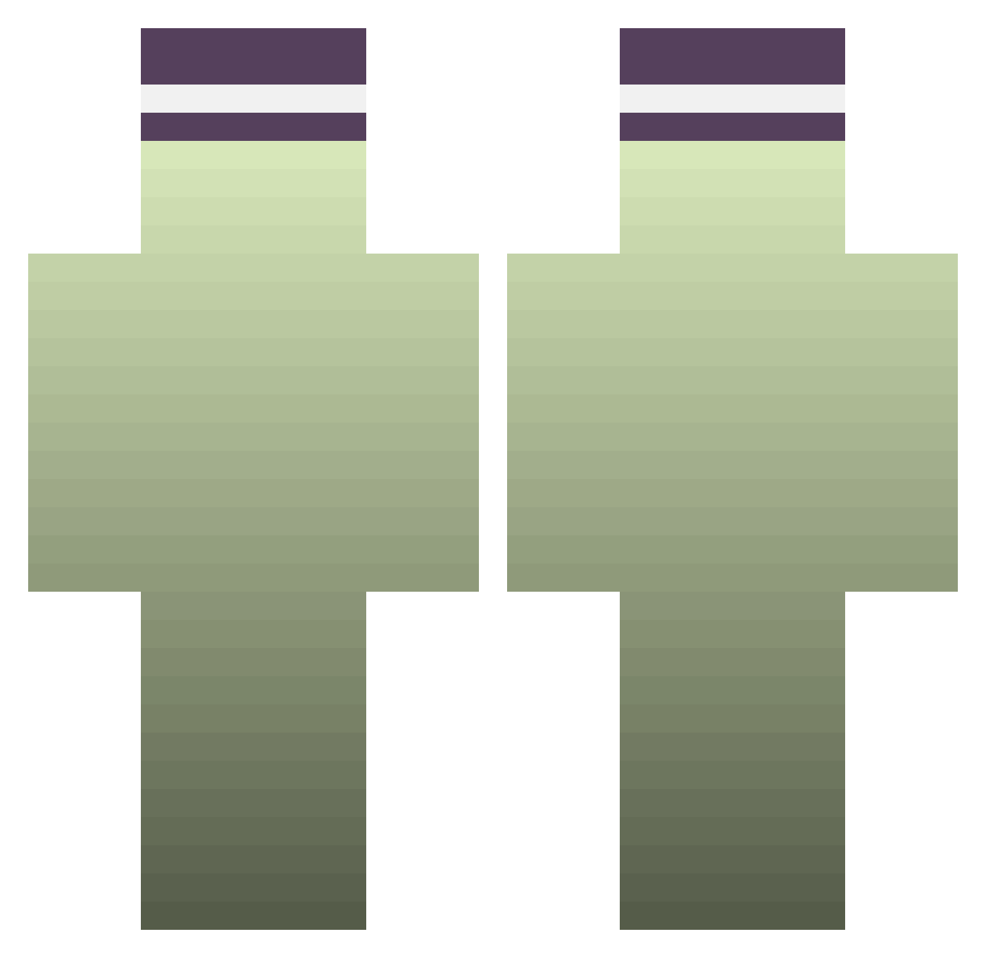 RGee_Bee Minecraft skin, front and back view