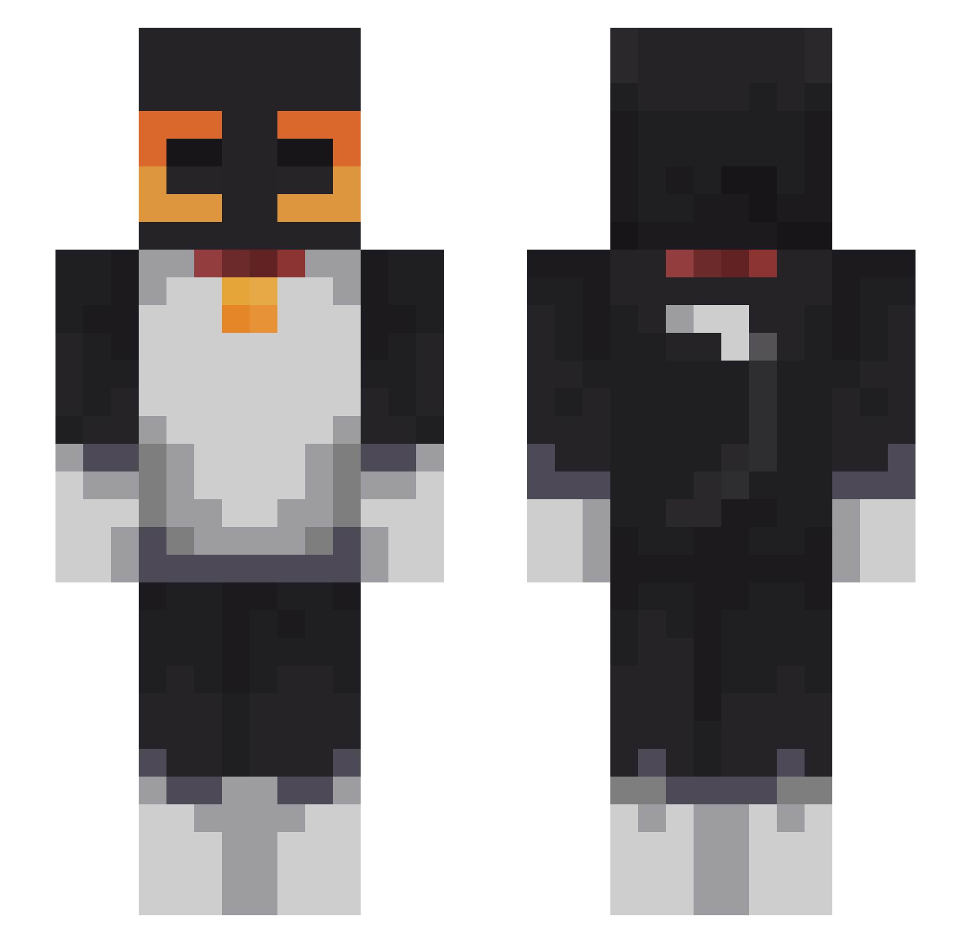 poro51 Minecraft skin, front and back view