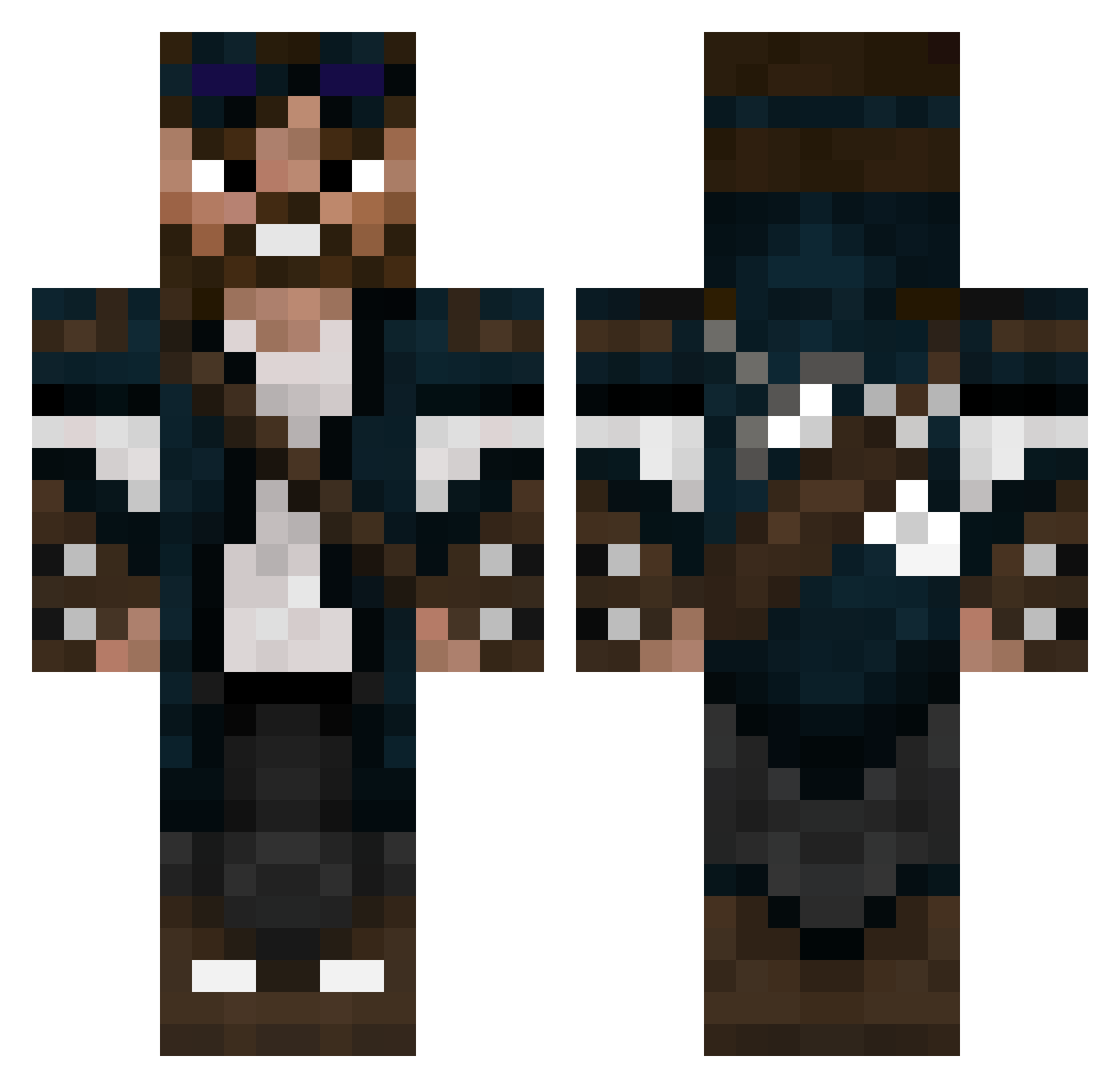 Lobelos Minecraft skin, front and back view