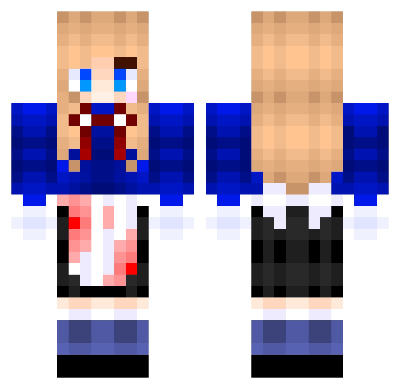 GretaGroeserAls3 Minecraft skin, front and back view