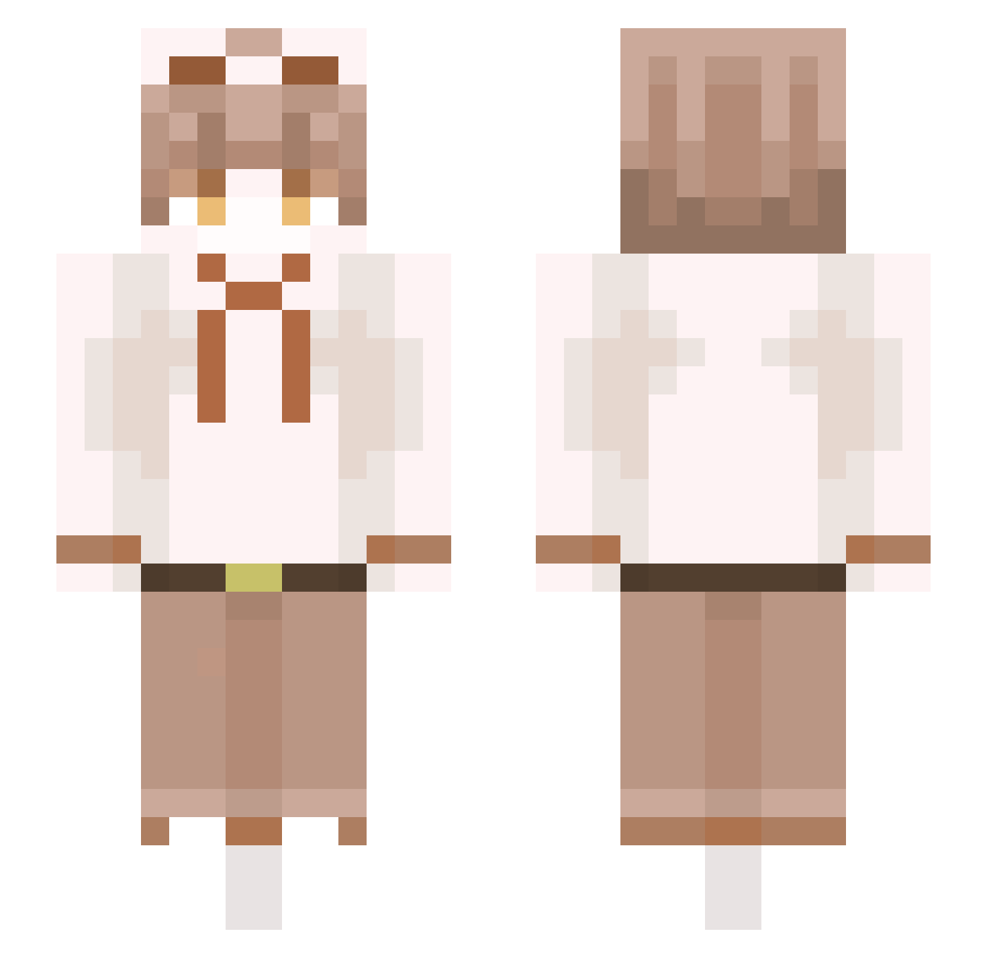 GekkeCedric Minecraft skin, front and back view