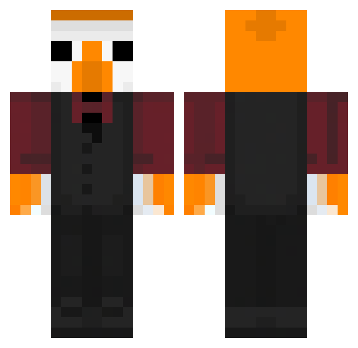 quaker1324 Minecraft skin, front and back view