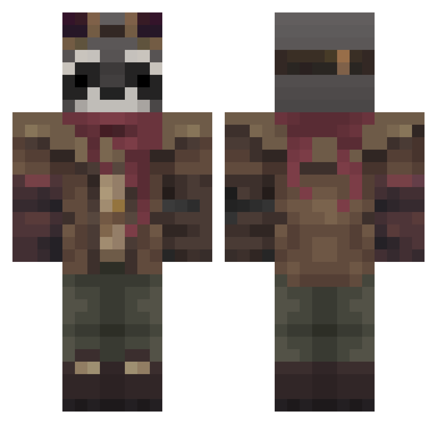 pog_fish Minecraft skin, front and back view