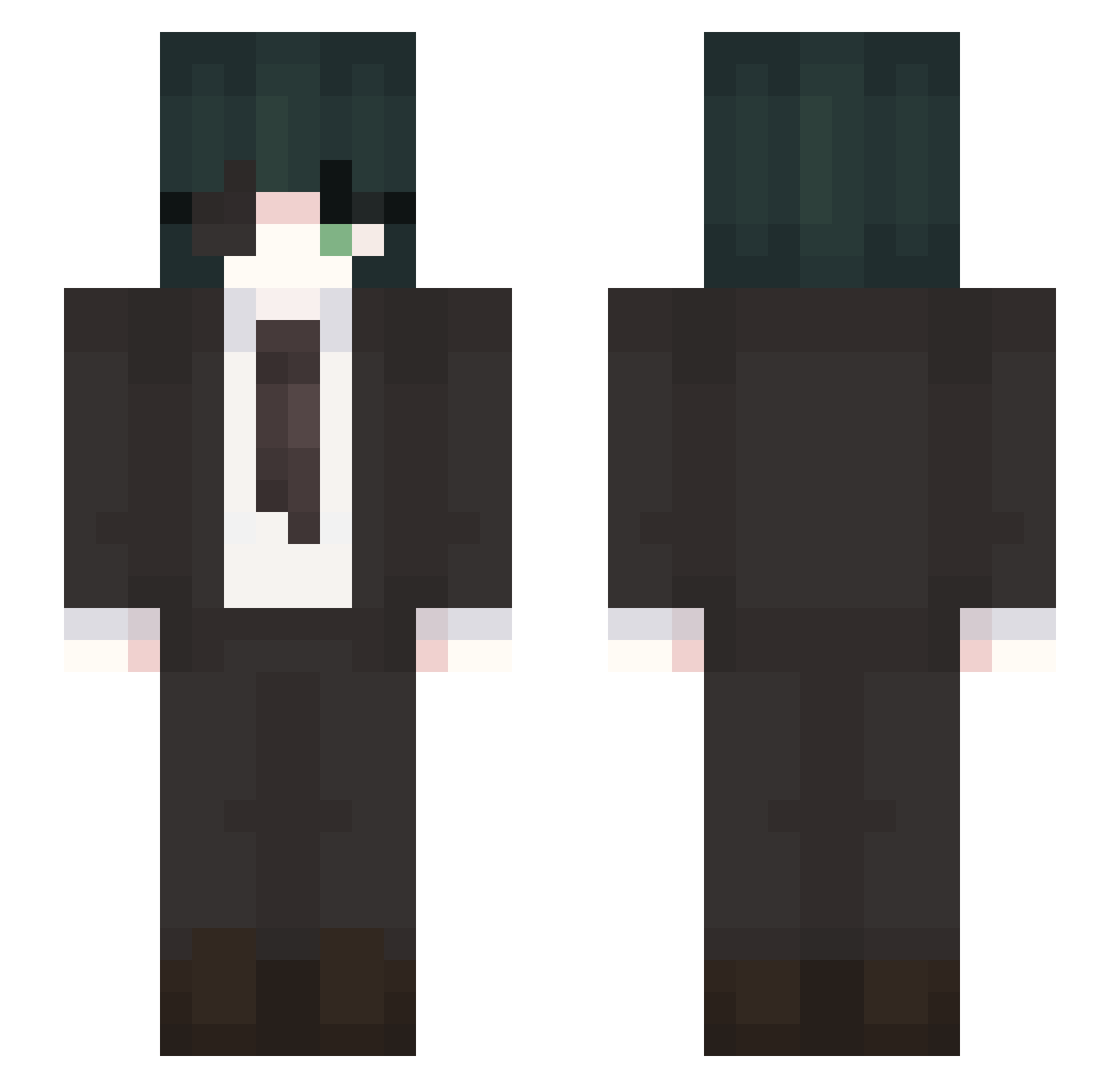 ZuKaNotFound Minecraft skin, front and back view