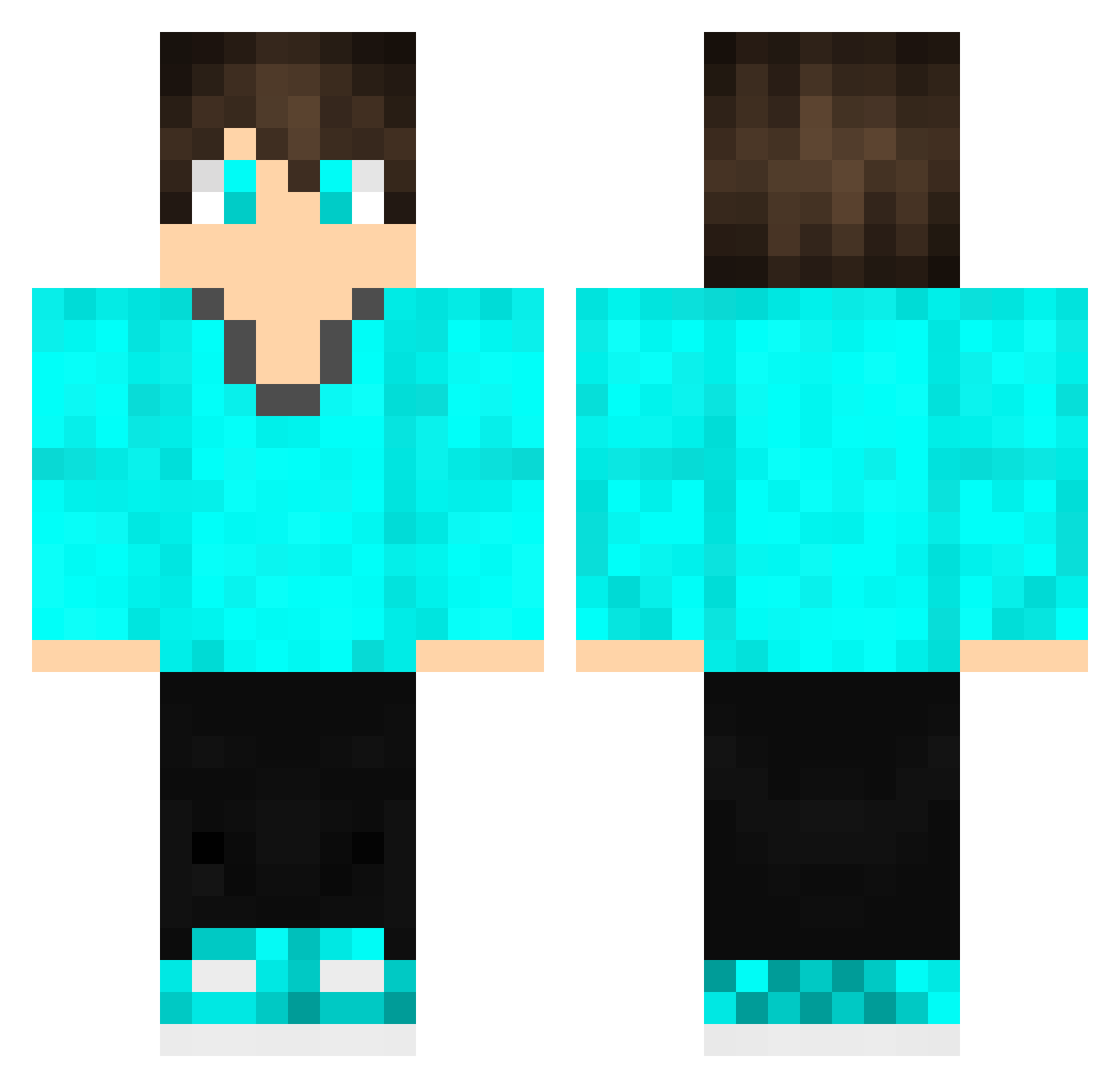TicoleDeAbacate Minecraft skin, front and back view