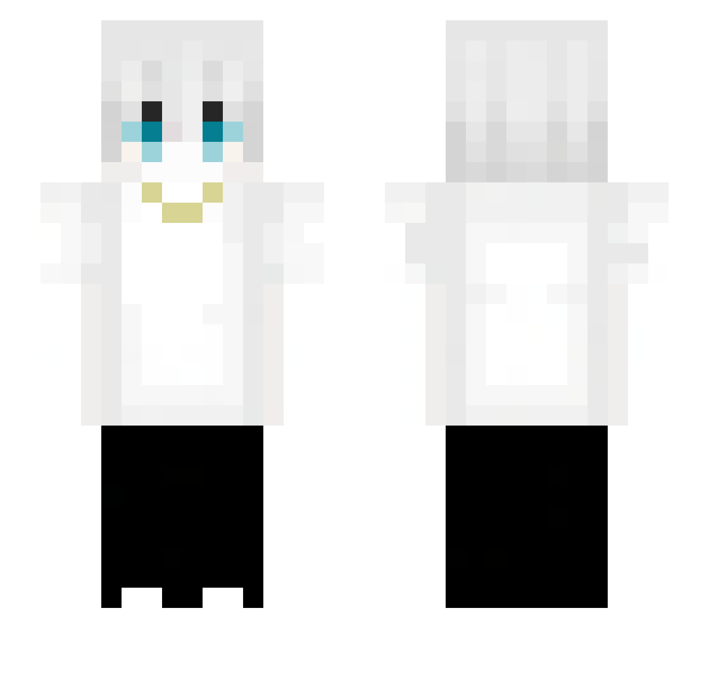 RayKaizer Minecraft skin, front and back view