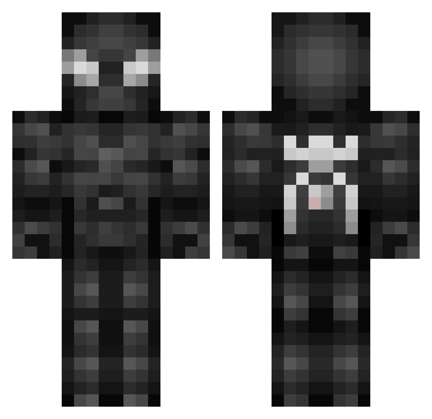 iSplurge Minecraft skin, front and back view