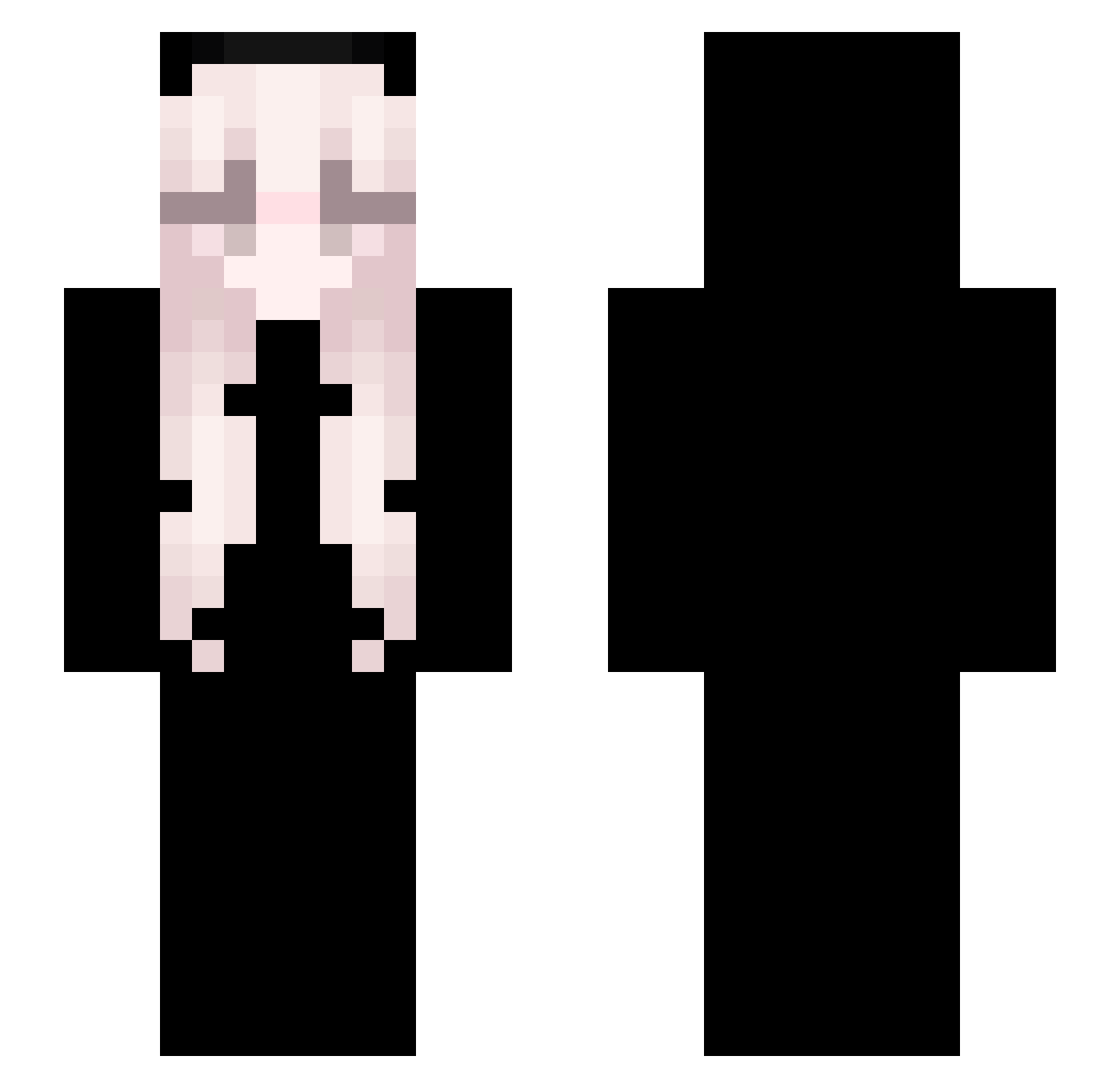 Anichart Minecraft skin, front and back view