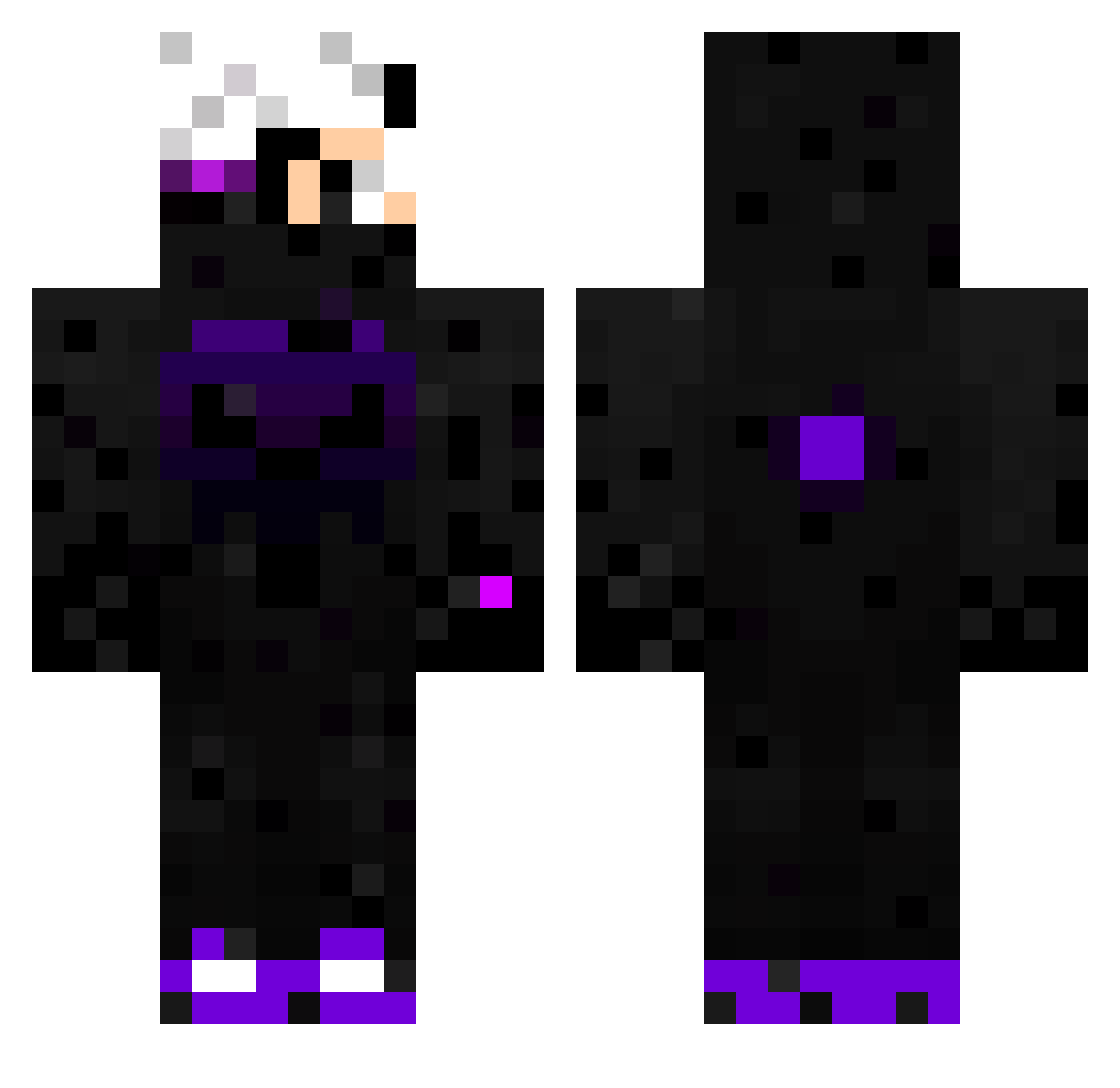 SimxaXD Minecraft skin, front and back view
