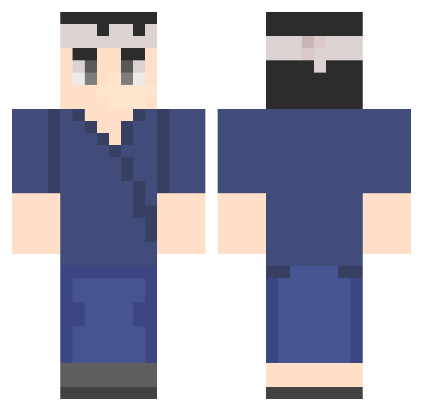 CreepyDanielS201 Minecraft skin, front and back view