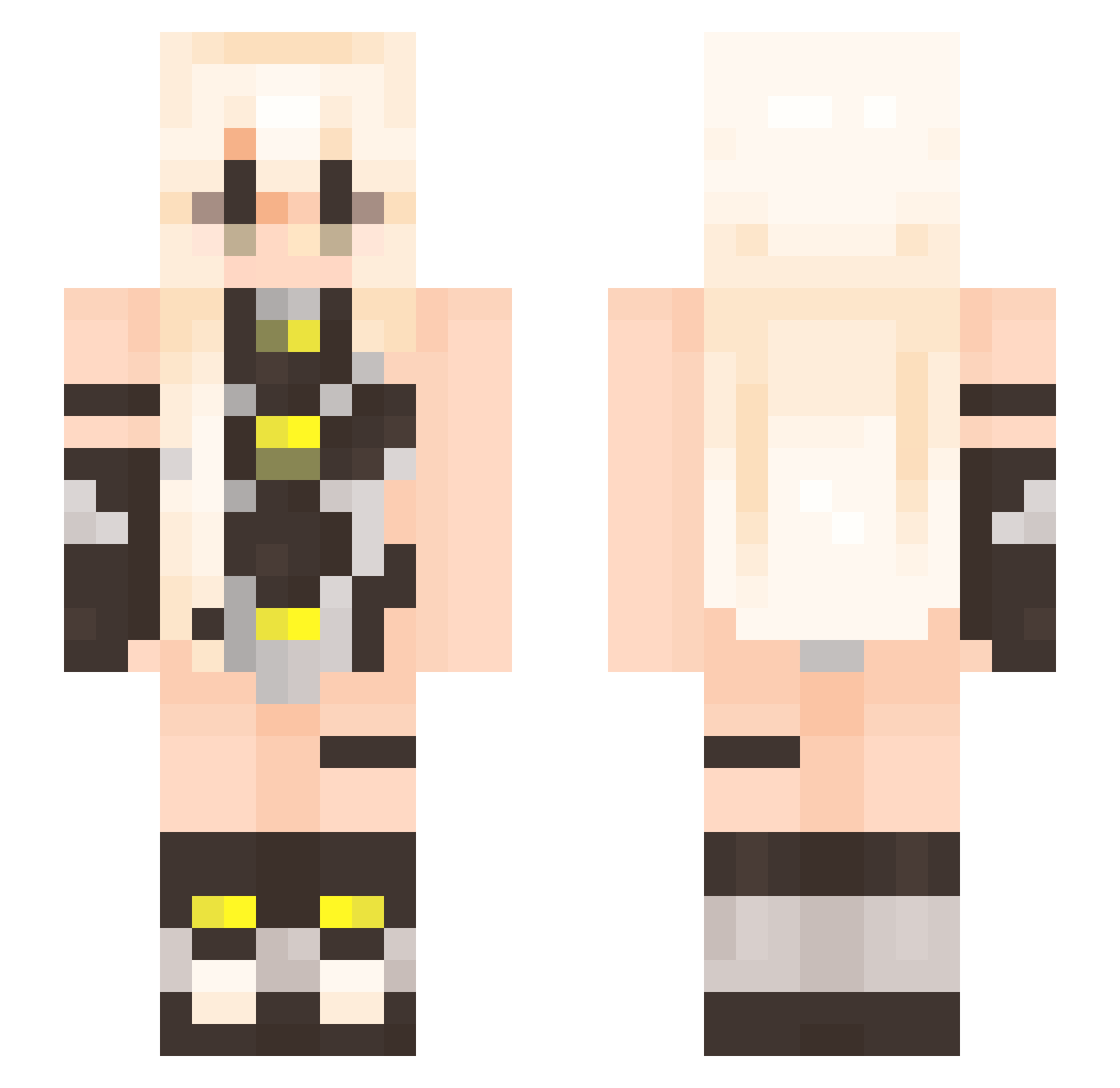 XDSouless Minecraft skin, front and back view