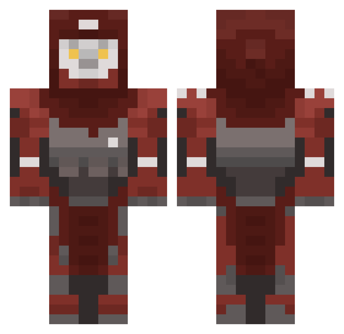 bennybennybenny Minecraft skin, front and back view