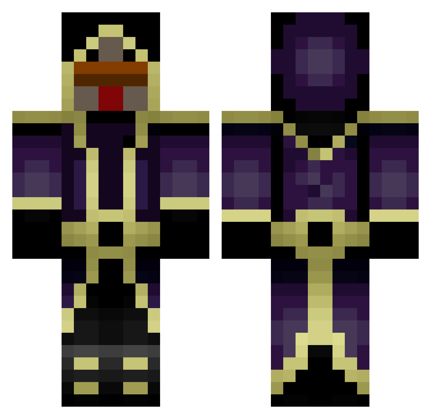 Troytn Minecraft skin, front and back view