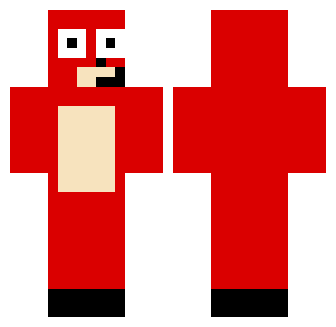 UrKeGames Minecraft skin, front and back view