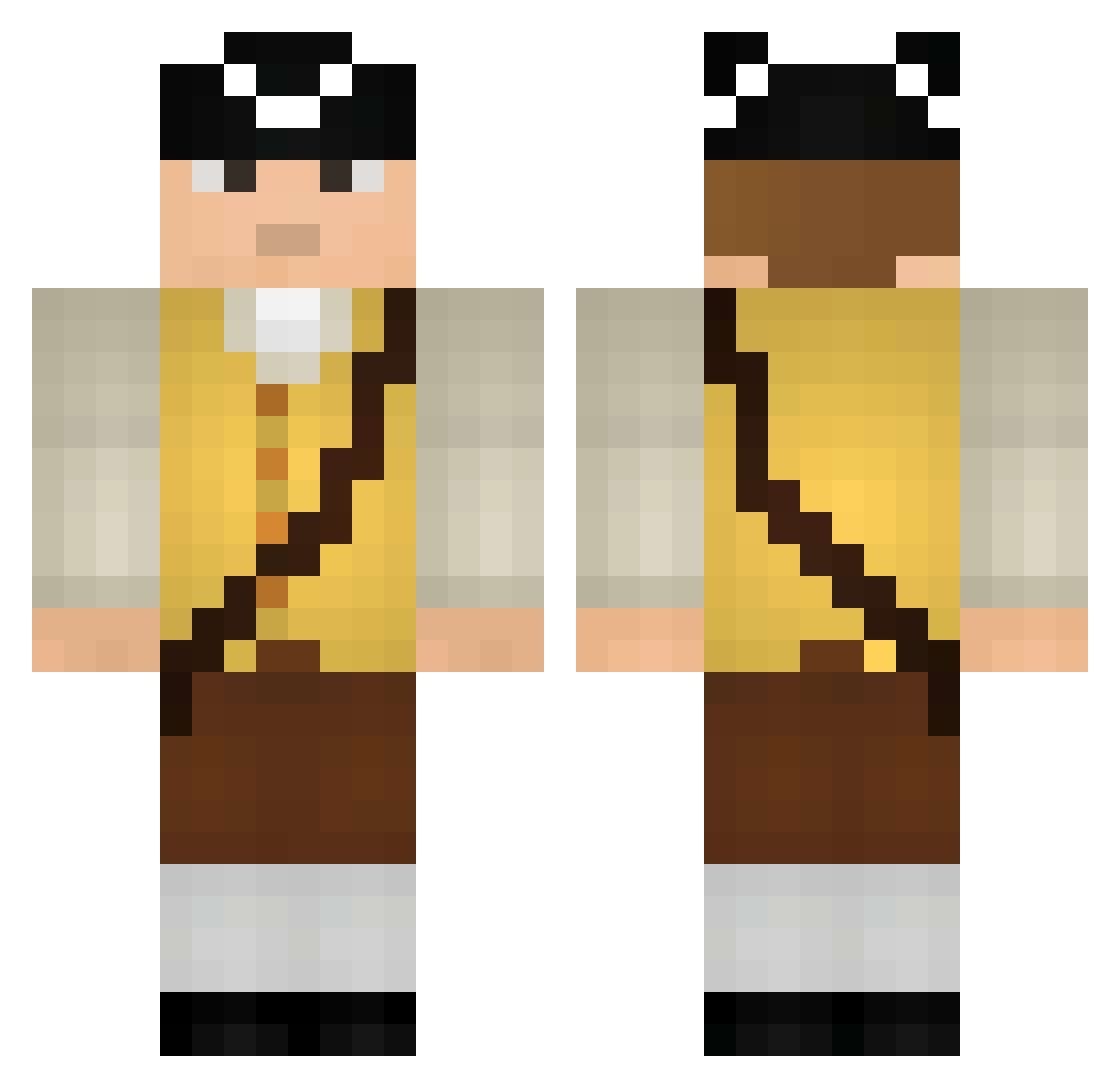 jAdTheMister Minecraft skin, front and back view