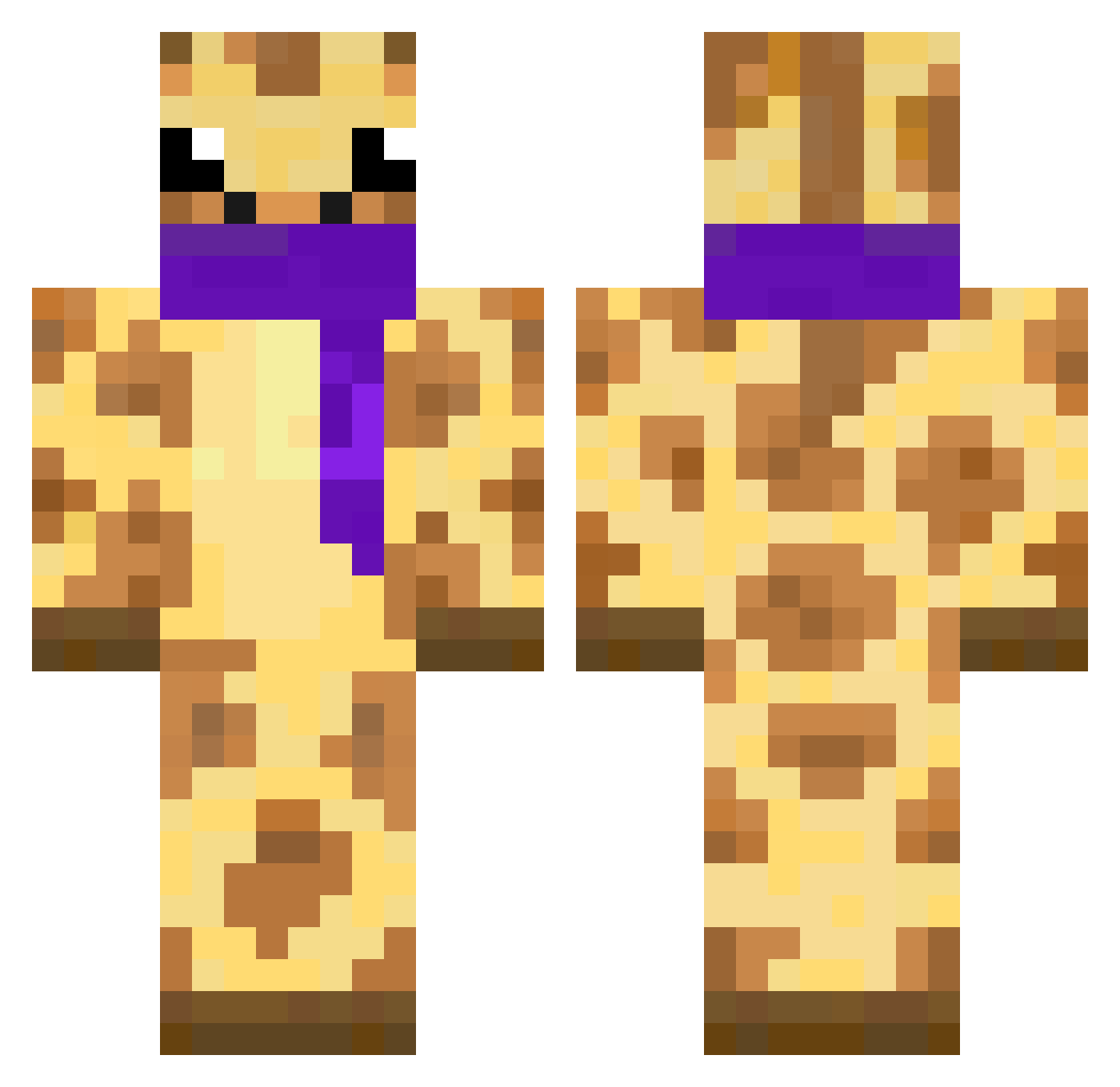 KostyaGirafe Minecraft skin, front and back view