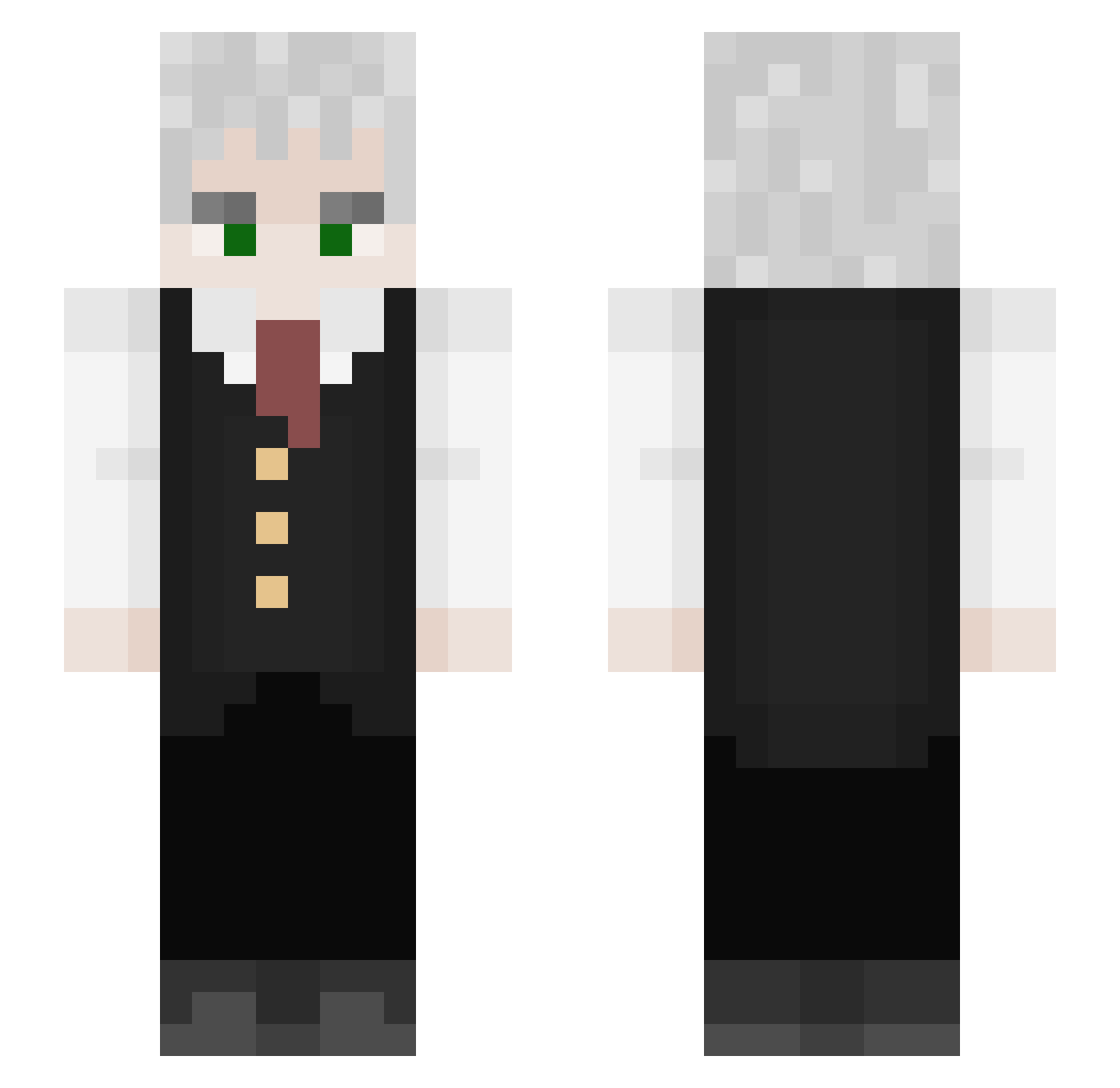 WilliAdaam Minecraft skin, front and back view