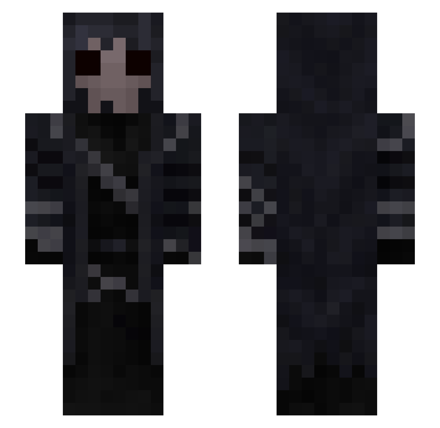Fishdotexe02 Minecraft skin, front and back view
